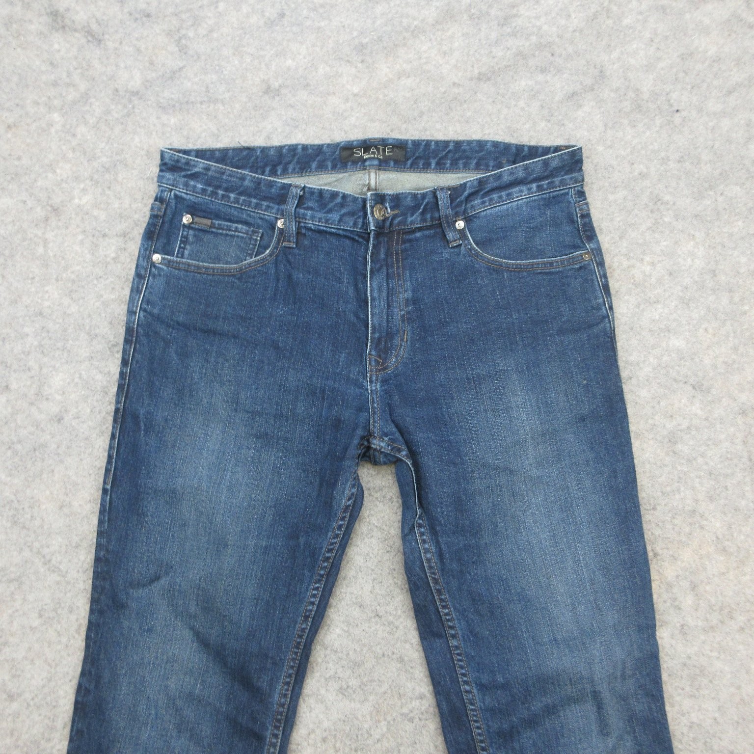 SLATE Denim & Co. Jeans Men’s Blue W34 L32 Slim Straight Stretch