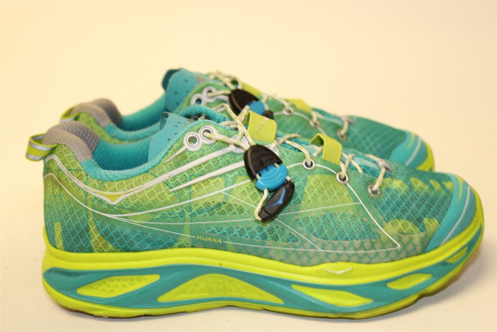 Hoka One One Huaka Textile Lace Up Running Womens Size 6 37 1/3 Shoes 20609 AAW
