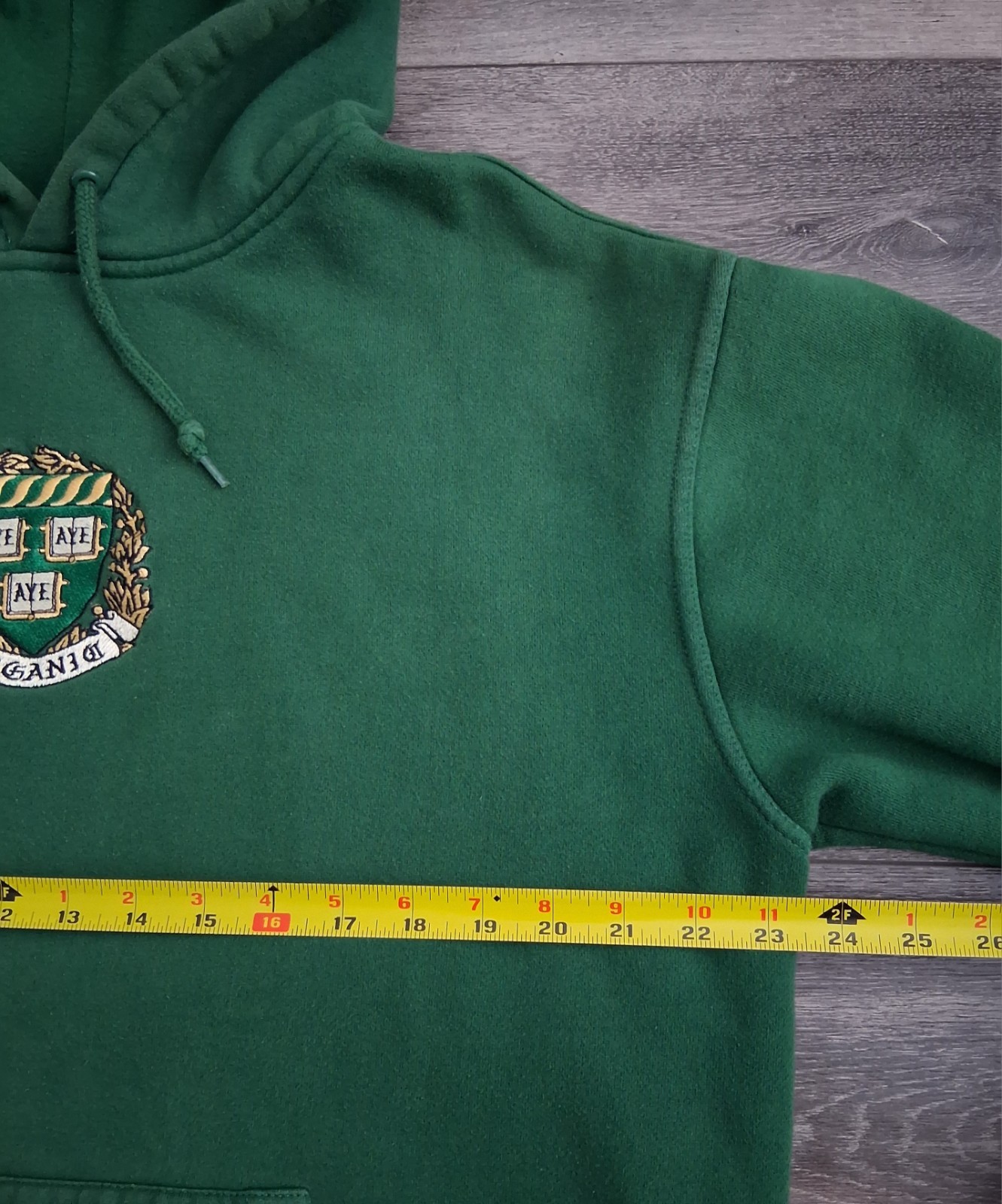 Midnight Organic Aye Aye Aye Pullover Fleece Hoodie Green Size Large