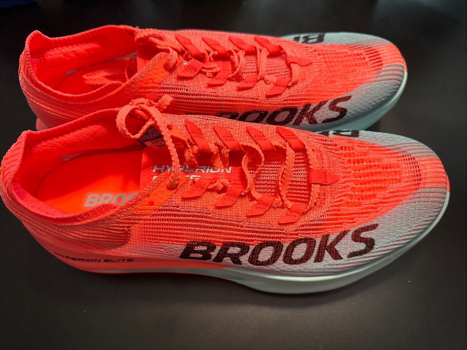 Brooks Hyperion Elite 5 Pink Clay Atomizer Blue Running Shoe Size 11 New