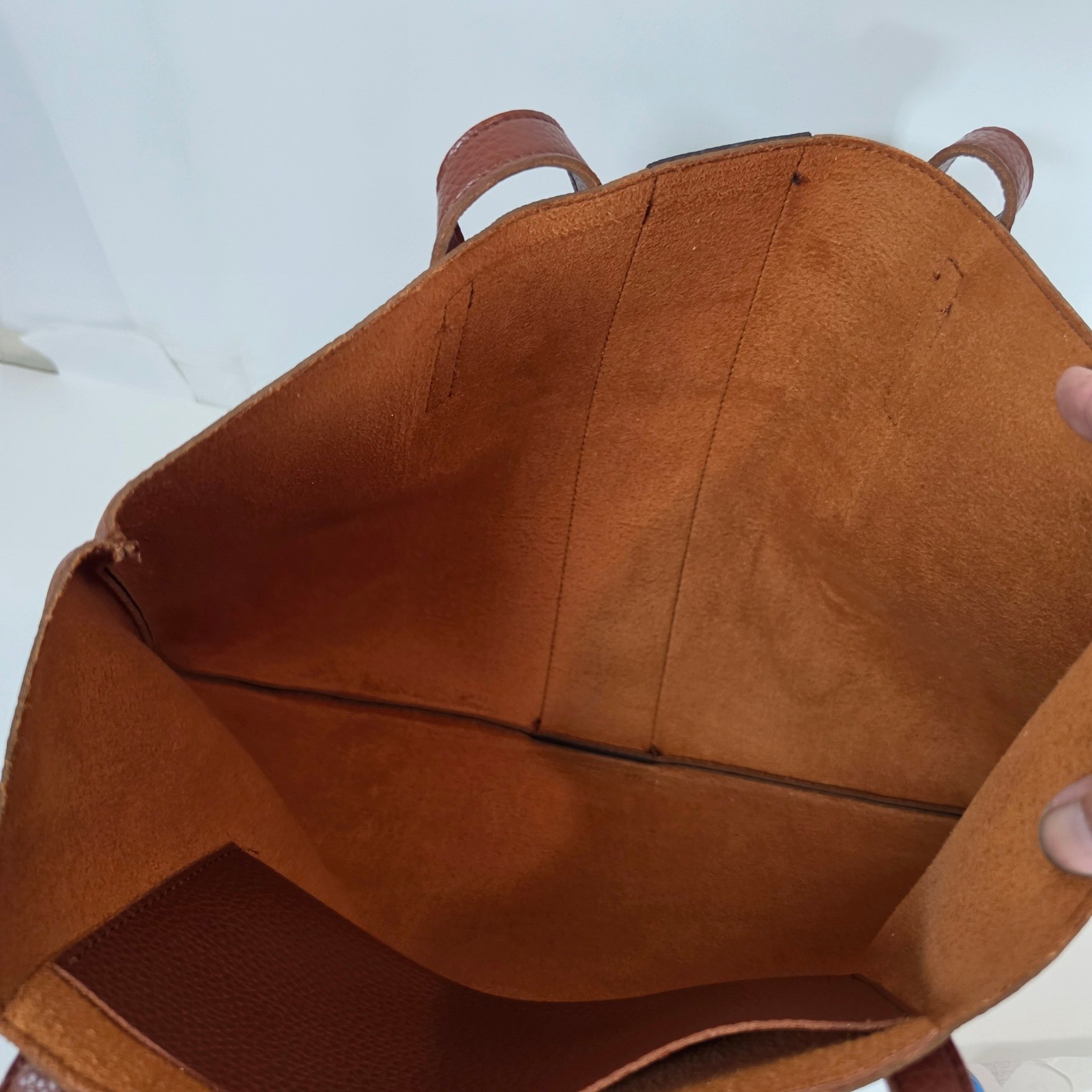 Vince Camuto Luck Tote Brown Vegan Pebble Leather Shoulder Handbag FabFitFun