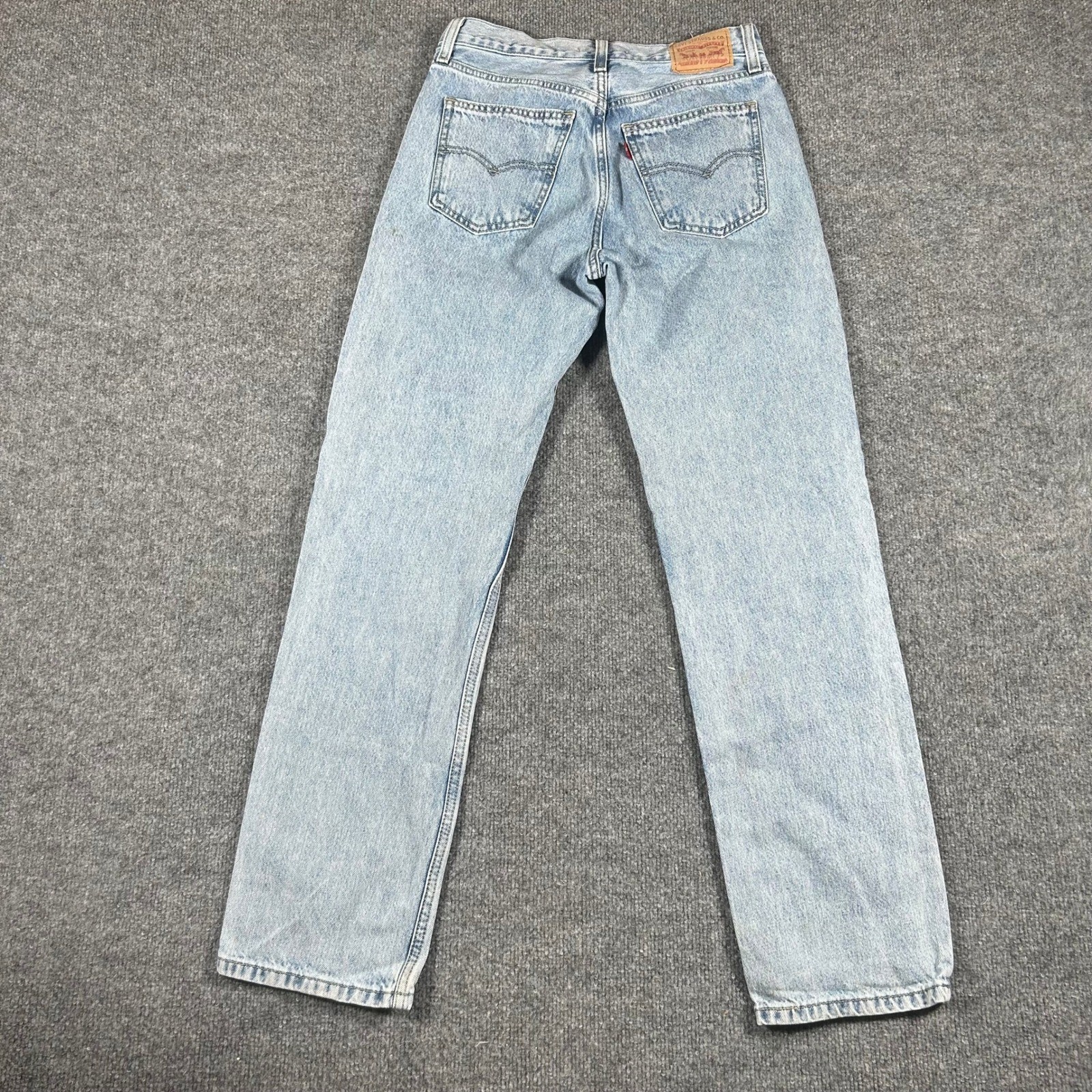 Levi’s Jeans Womens Size 25 Light Wash Blue Low Pro Straight Leg Cotton Denim