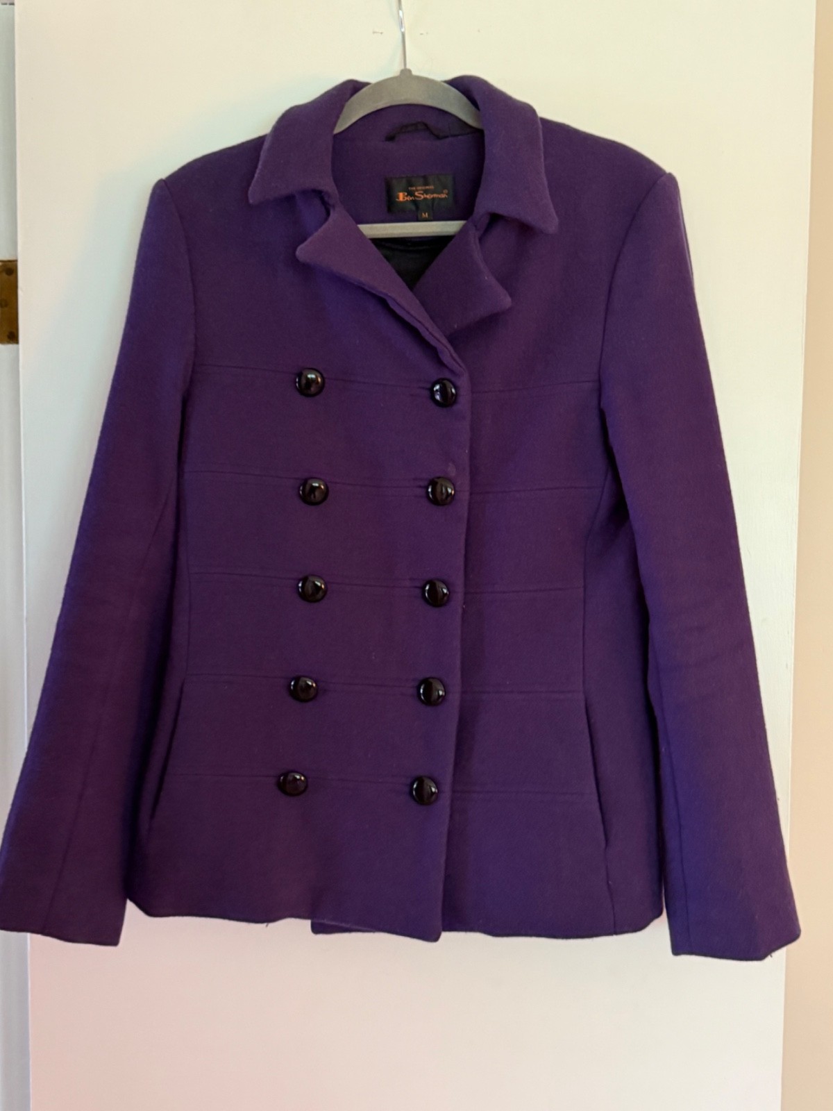 Ben Sherman M Pea Coat Purple