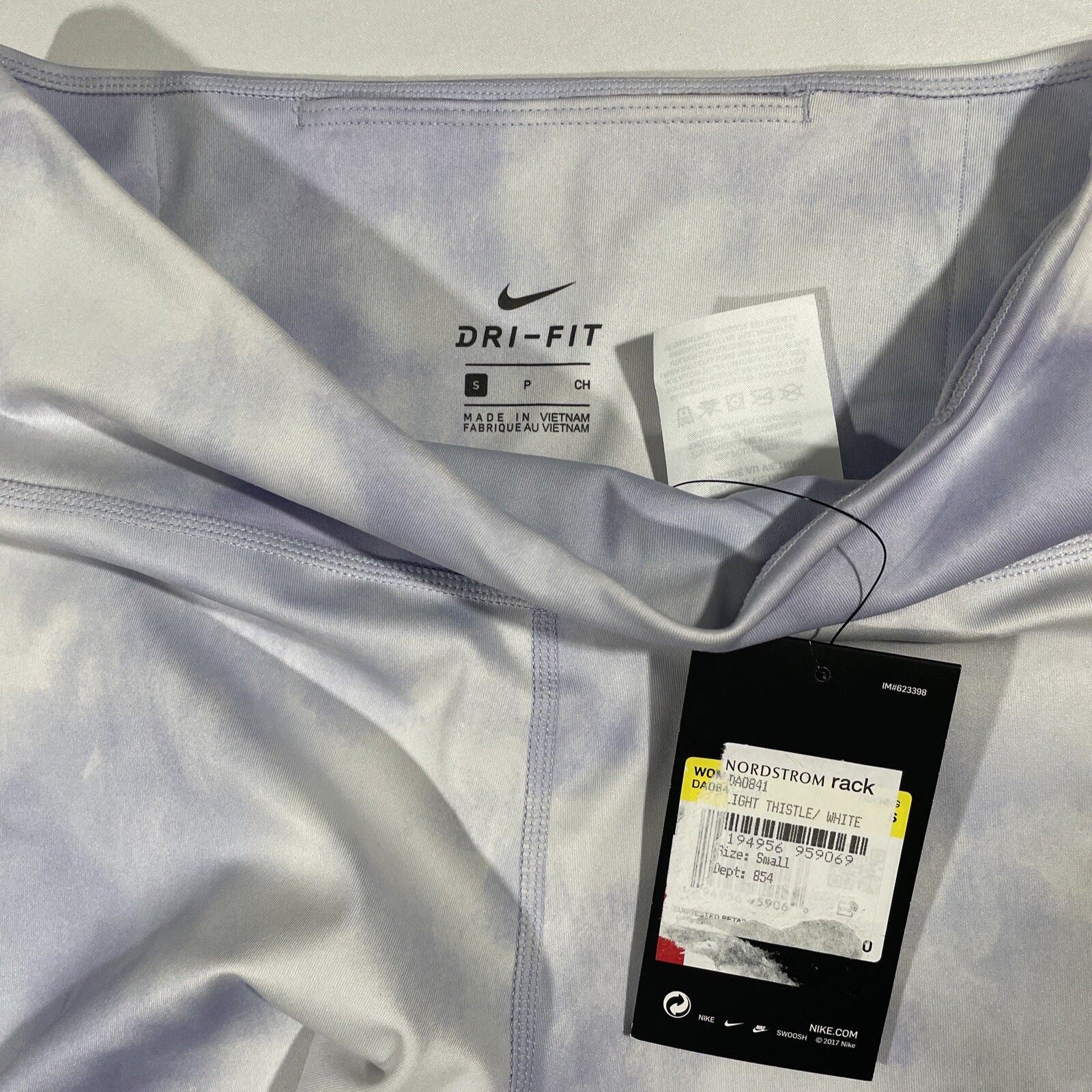 NWT $55 Nike [ Small ] One Icon Clash Bike Shorts in Light Thistle/ White #T985