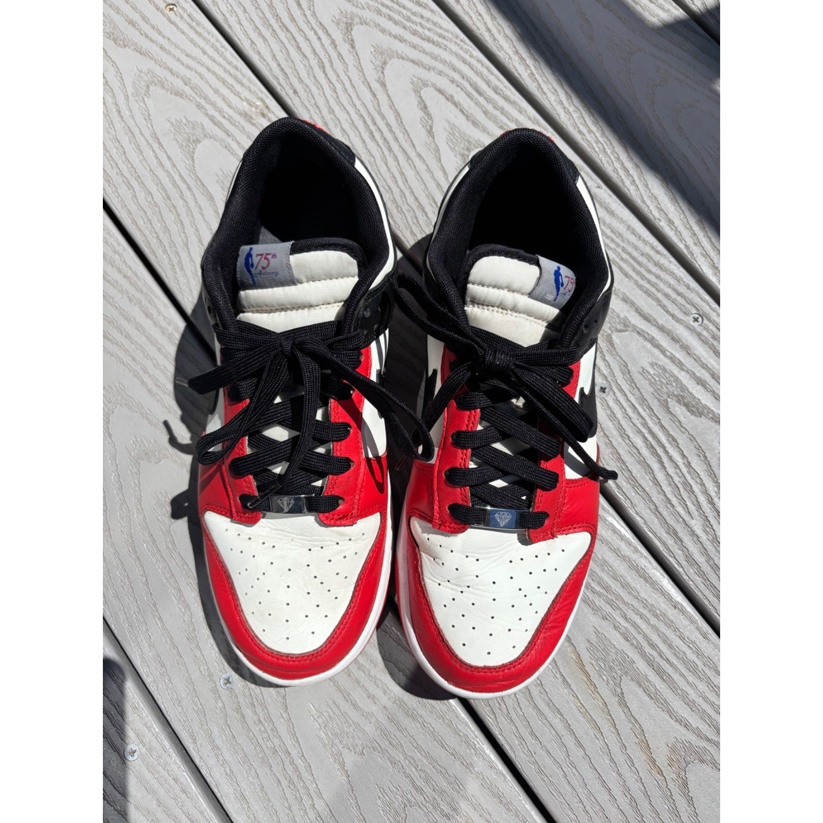 Nike Dunk Low Men’s Size 10 EMB NBA 75th Anniversary Chicago Sneakers