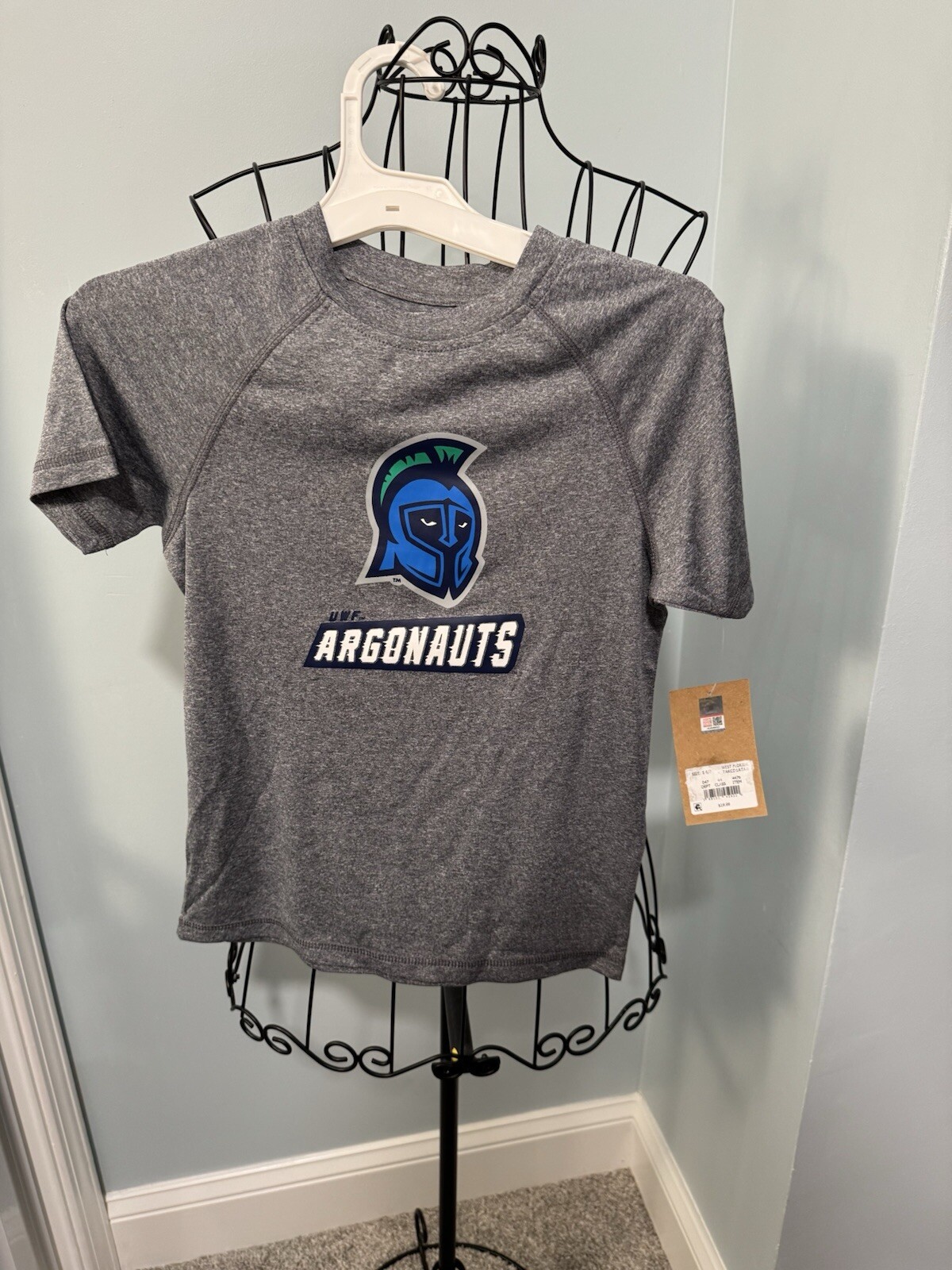 New University of West Florida Argonauts Kids Small S Boys Girl Gray t shirt