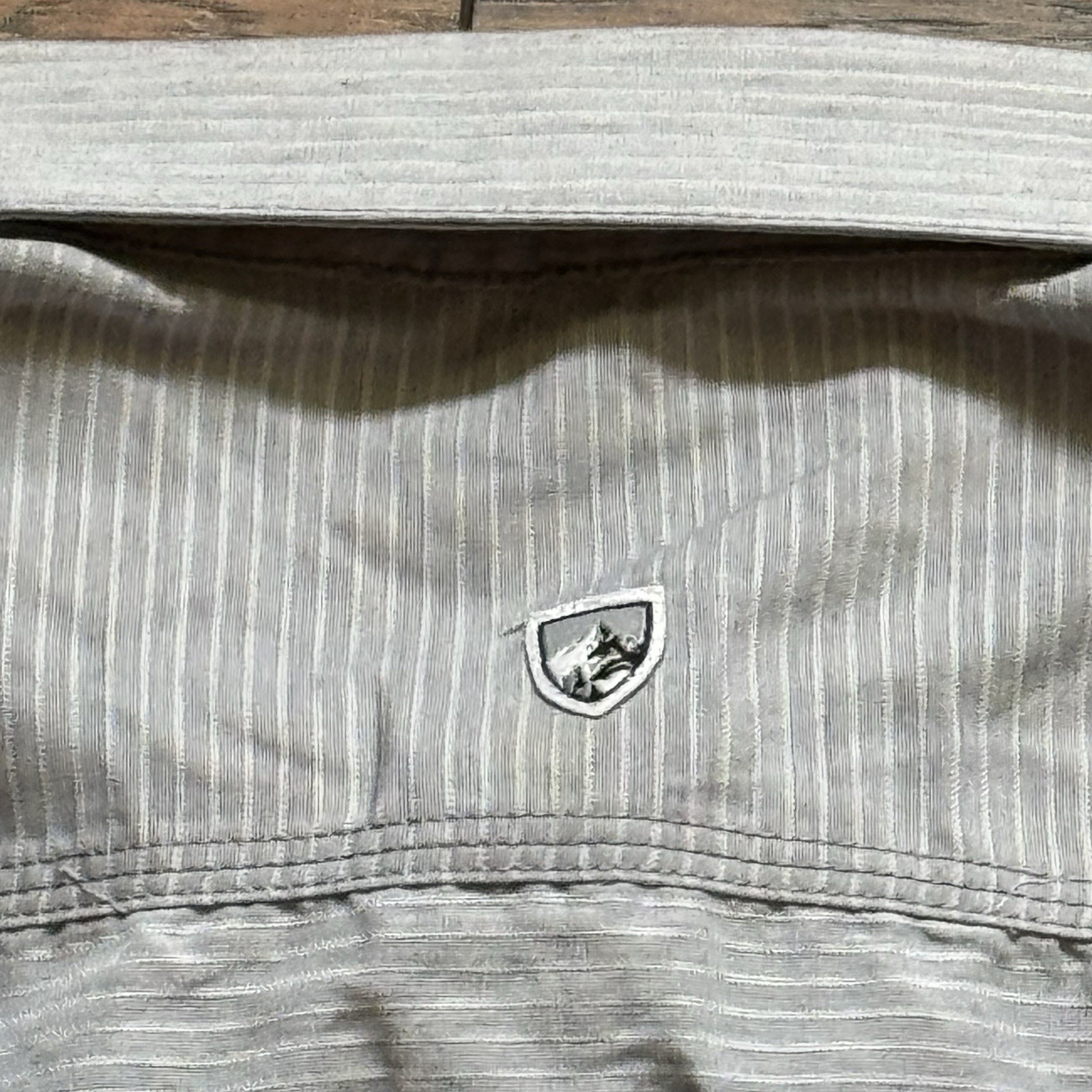 KUHL XXL Button Shirt Cloud Gray Hiking Riveara Pocket Mini Striped 7261 NWT
