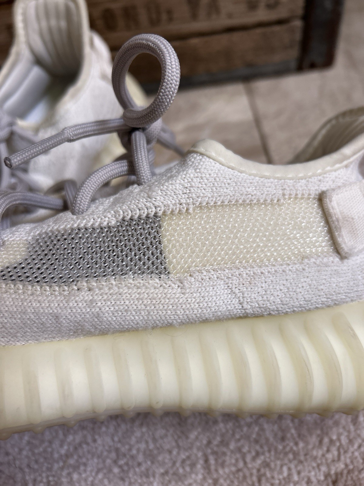ADIDAS “Yeezy Boost 350 V2” bone white shoes – size 9