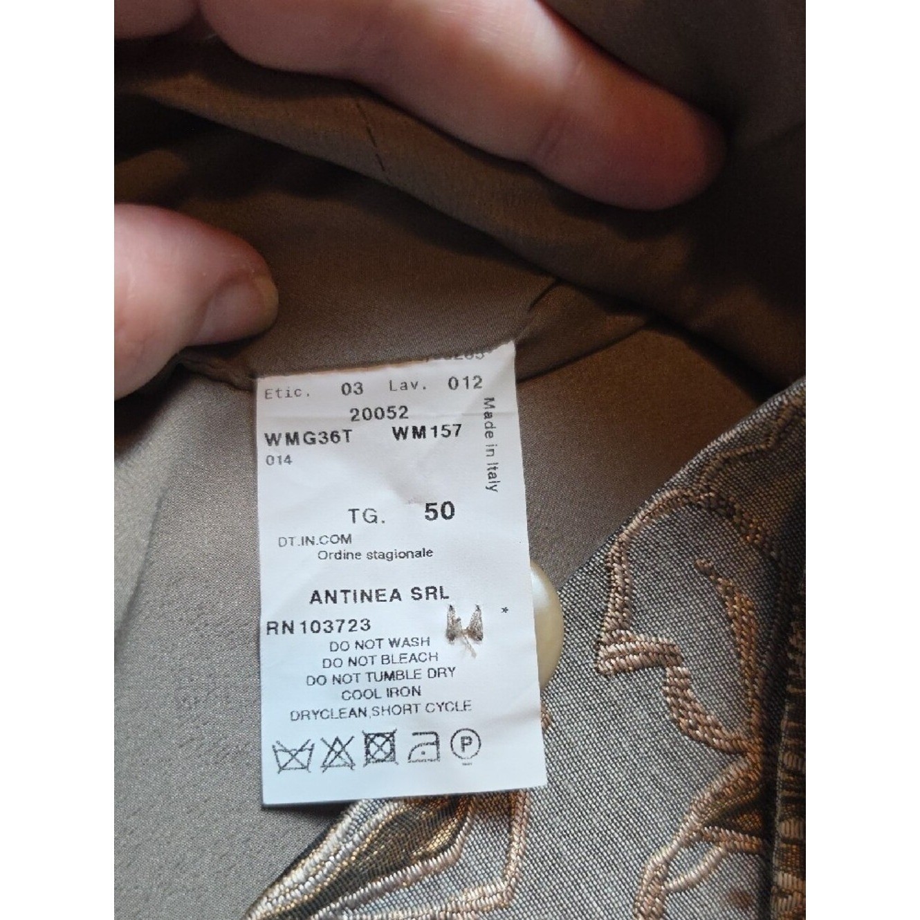 ARMANI COLLEZIONI | Metallic Floral Brocade Italy Structured Blazer Jacket | 14