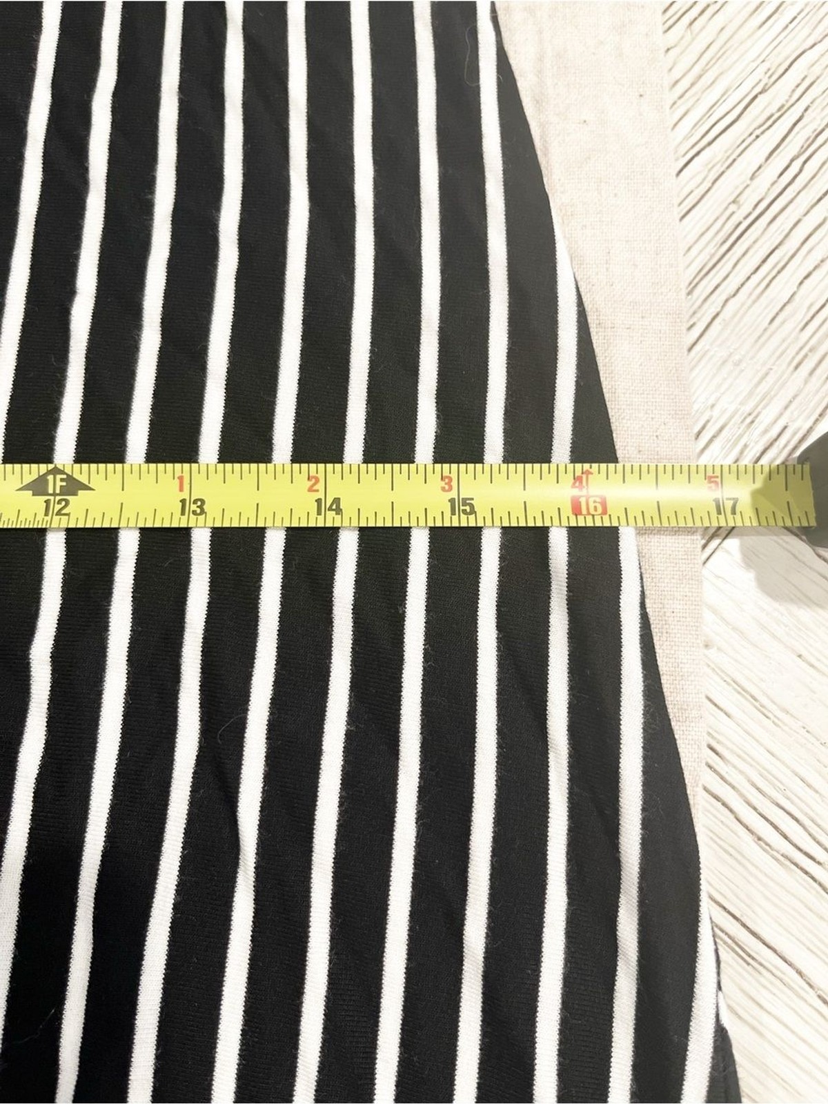 Cabi ATC Wink Dress Black White Multi Stripe Asymmetrical Midi Dress Size XS