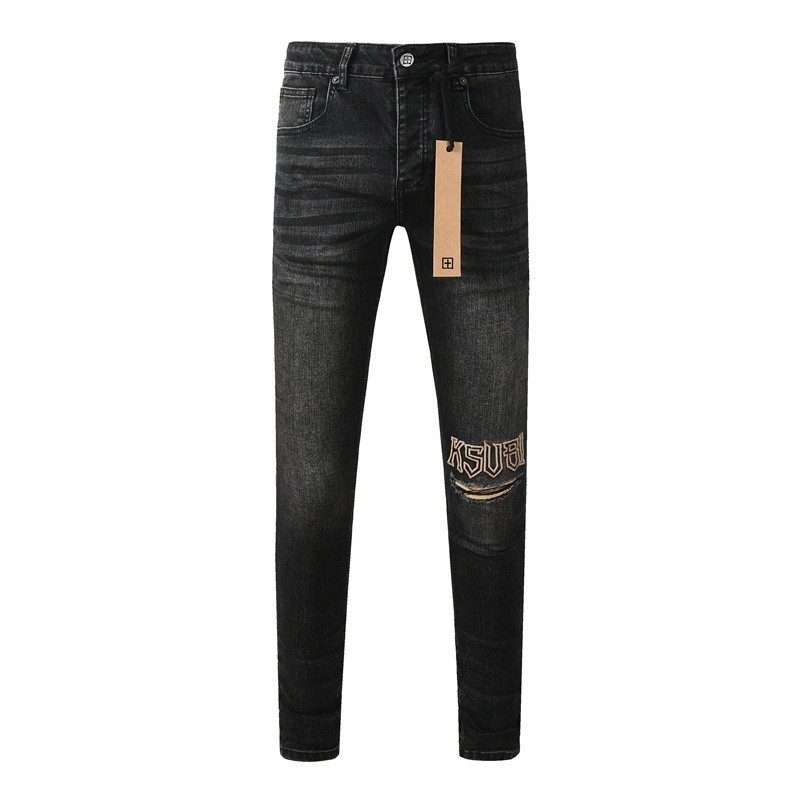 ksubi jeans men Black ripped embroidered jeans 3052 size28to40