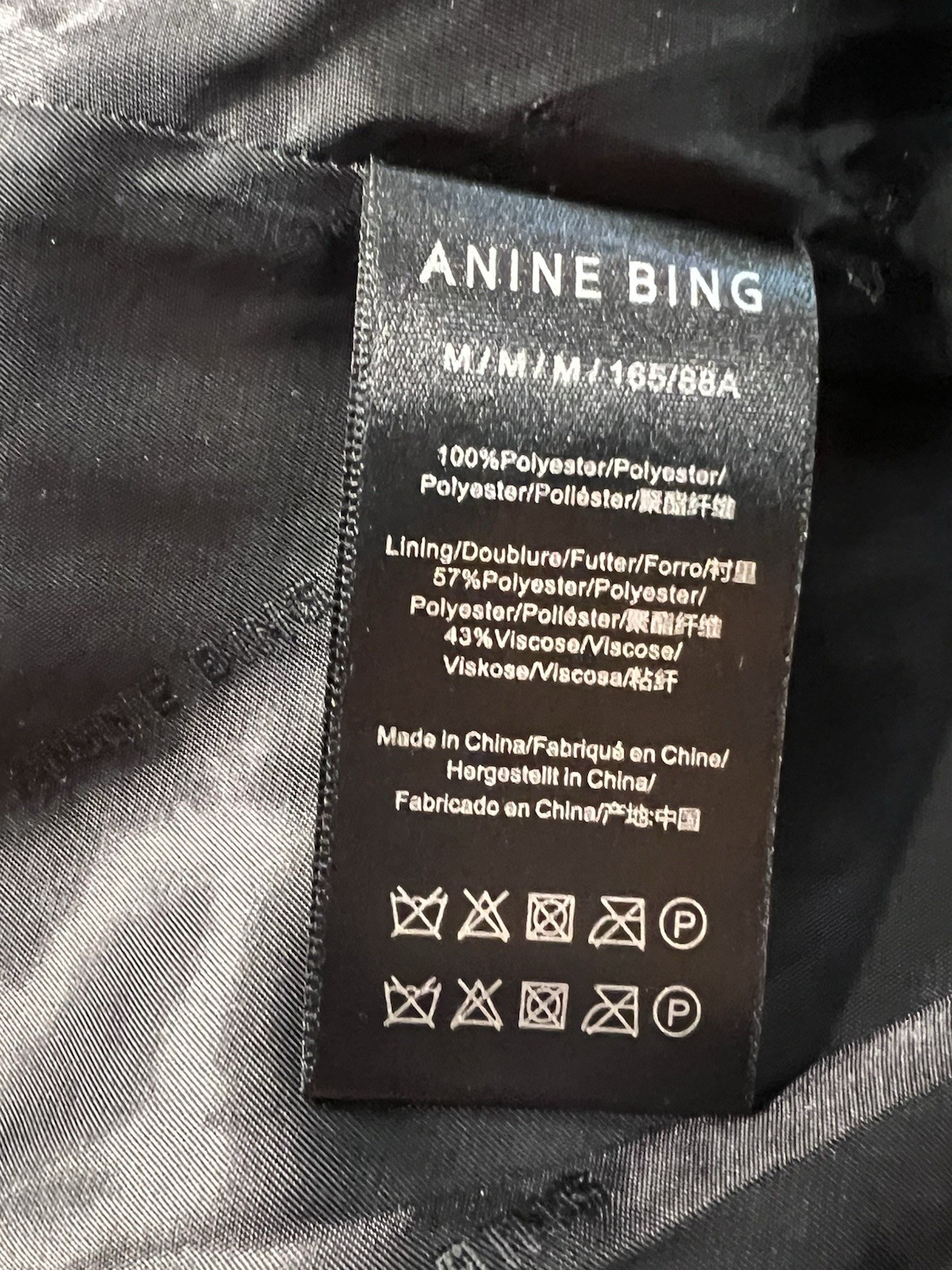 Anine Bing Madeleine Tweed Blazer Lined Double Breasted Jacket Medium