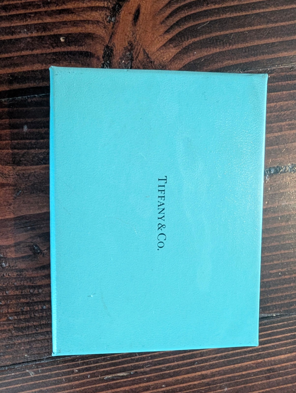 Tiffany Blue Patent Leather Business Card Case Envelope Style – W/ Box