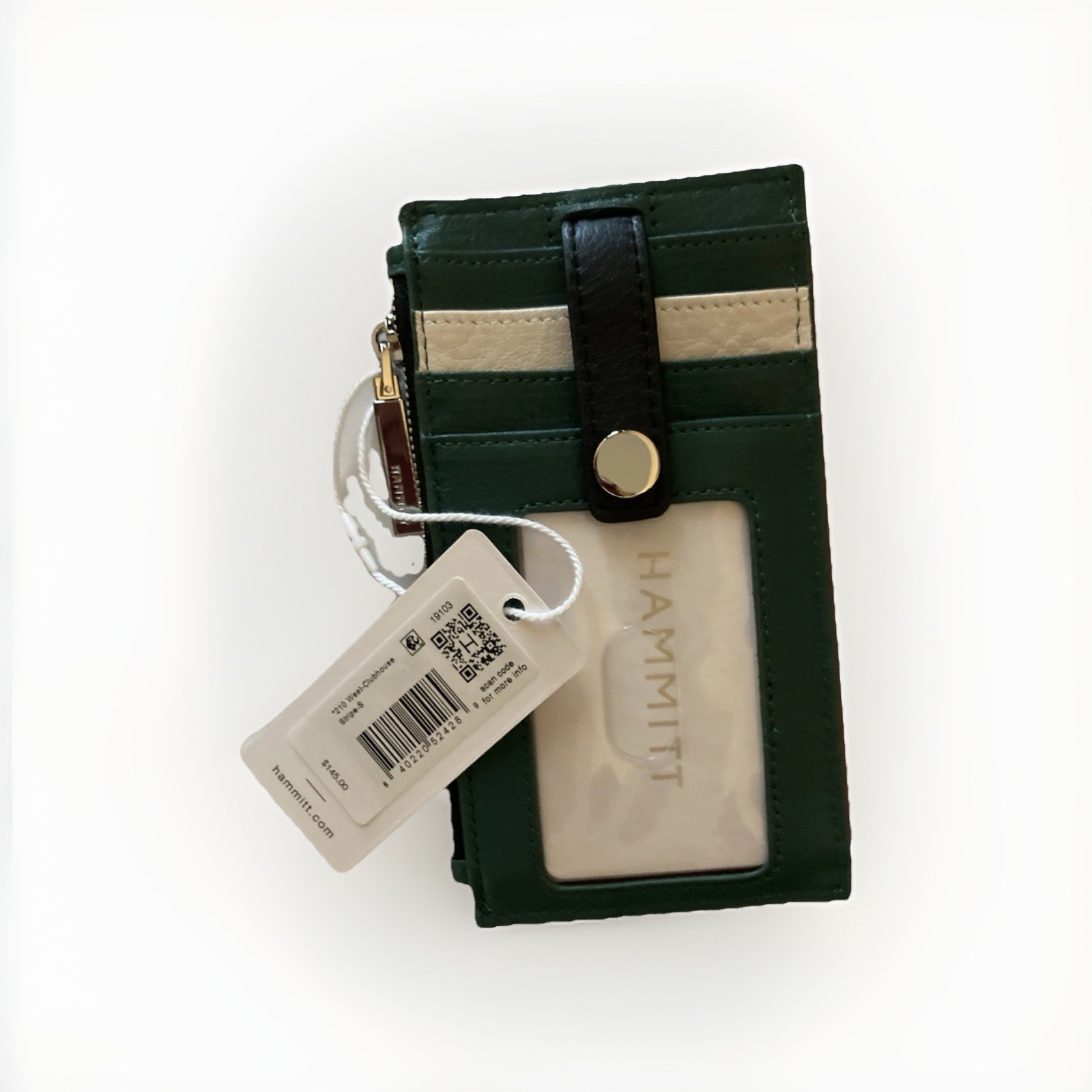 Hammitt 210 West Clubhouse Stripe & Silver NWT NIB $145 Retail – Box + Dust Bag