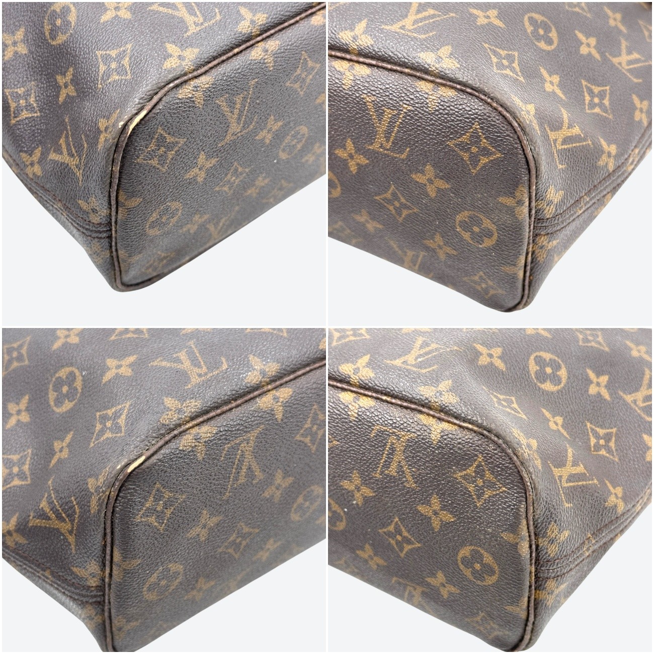 LOUIS VUITTON Neverfull PM Monogram Brown Shoulder Tote Bag M40155 KD433