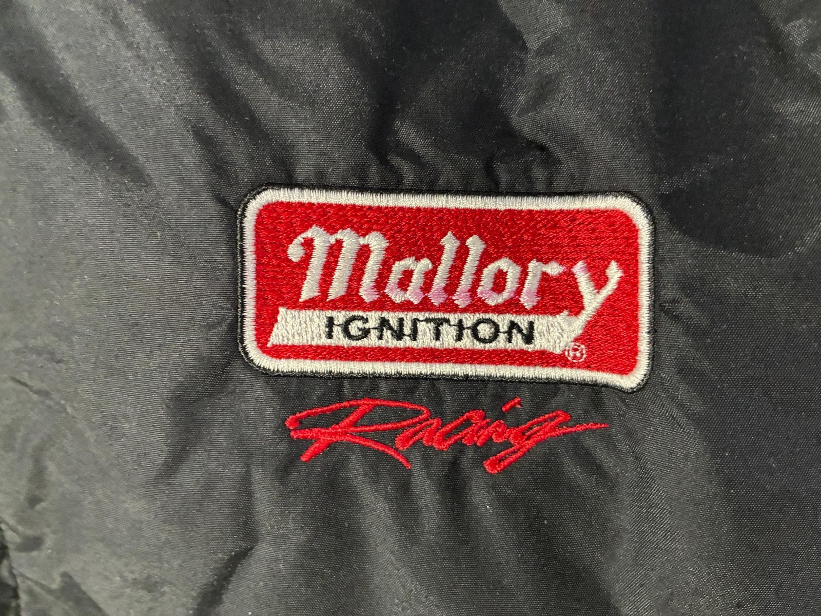 vintage Mallory Ignition Racing flames windbreaker jacket sz XL