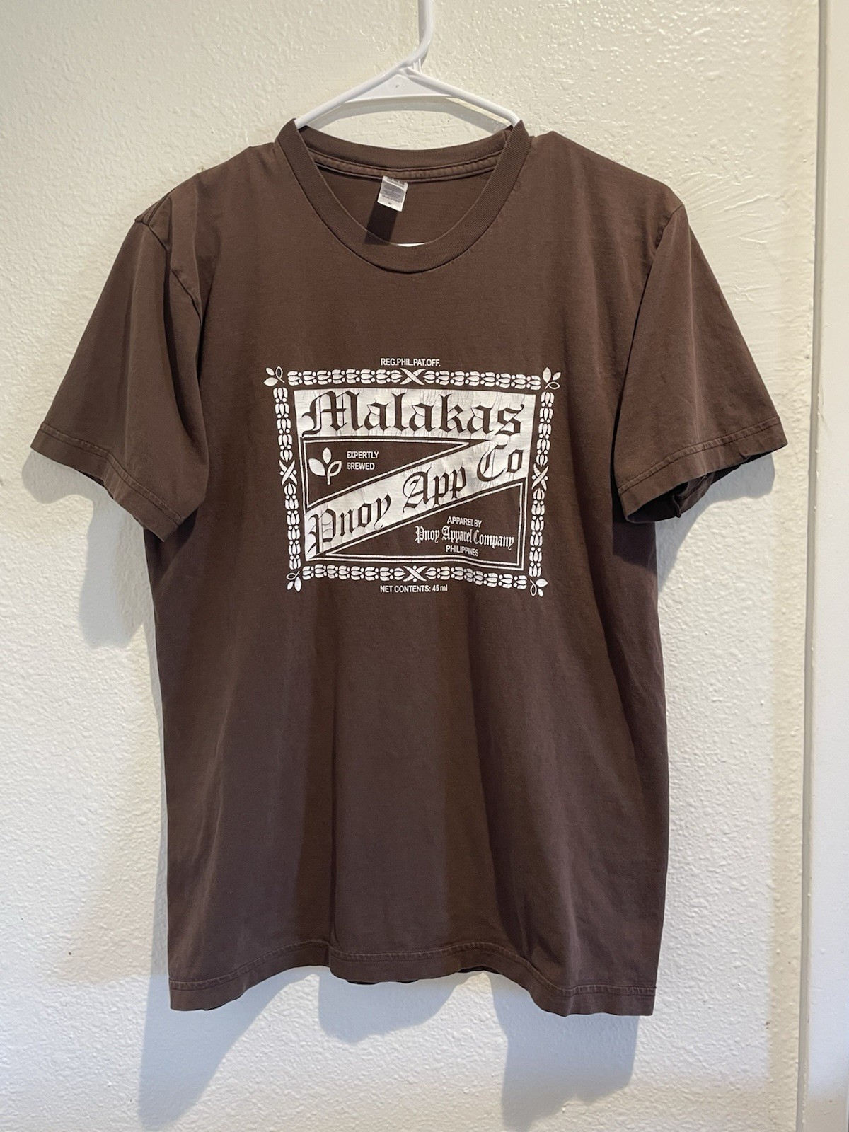 VTG Pinoy Apparel Co Malakas Graphic Tee Shirt Unisex Medium Brown Philippines
