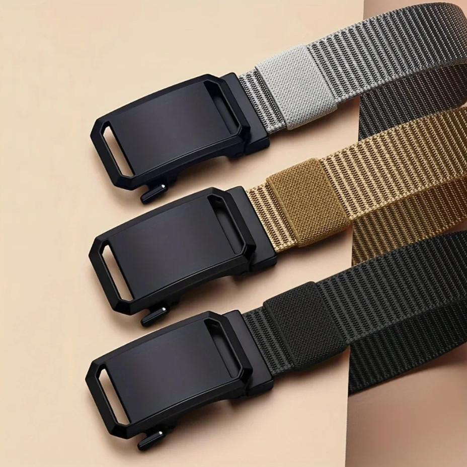 1 pc Men’s Tactical Canvas Belt Automatic Buckle Military Outdoor Work Belt – V2