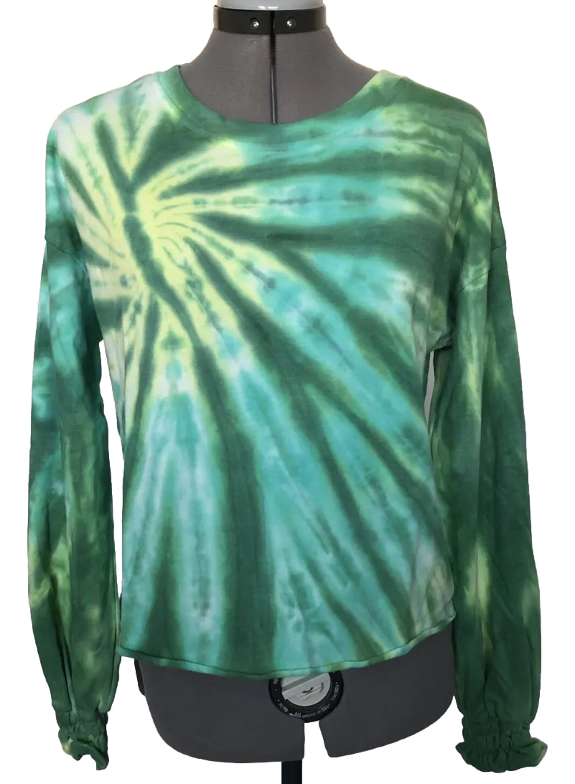 SCOOP Smocked Cuff Lightweight Sweatshirt Size large 12-14 Womens Tie Dye New
