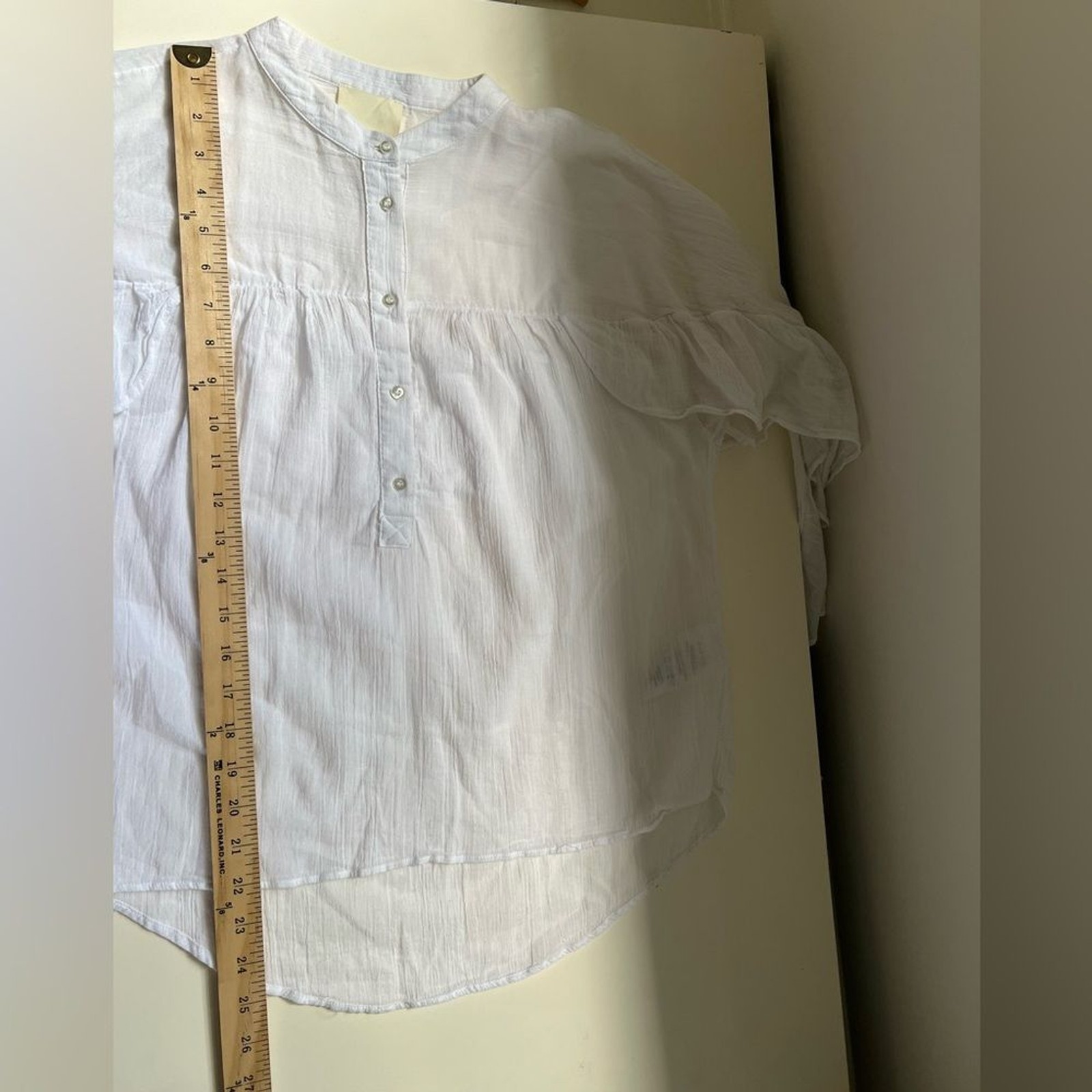 Maeve Anthropologie Blouse Gauzy Cotton Top Size Small Boho Coastal Cowgirl