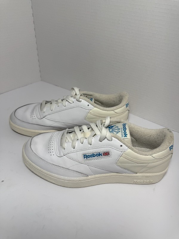 Reebok Classic C 85 Mens Sneaker Blue Logo Shoes Throwback Retro Sz 8.5