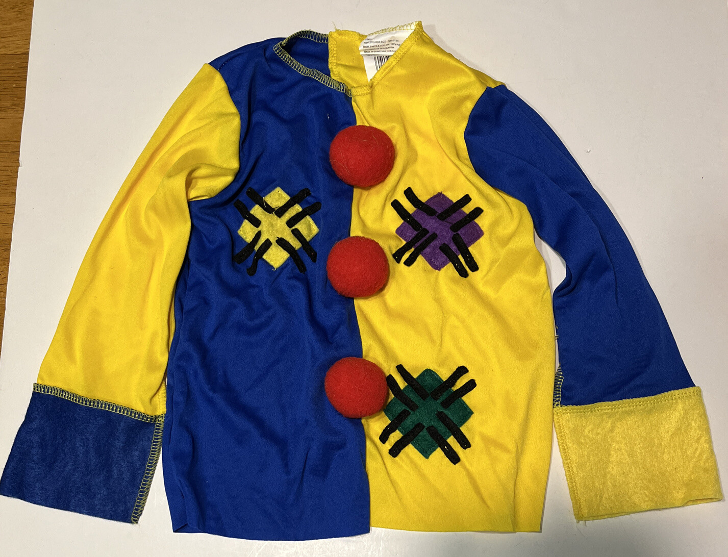 Toddler Clown Costume, Complete, Size 3T-4T. Bonus Wig, B4D7