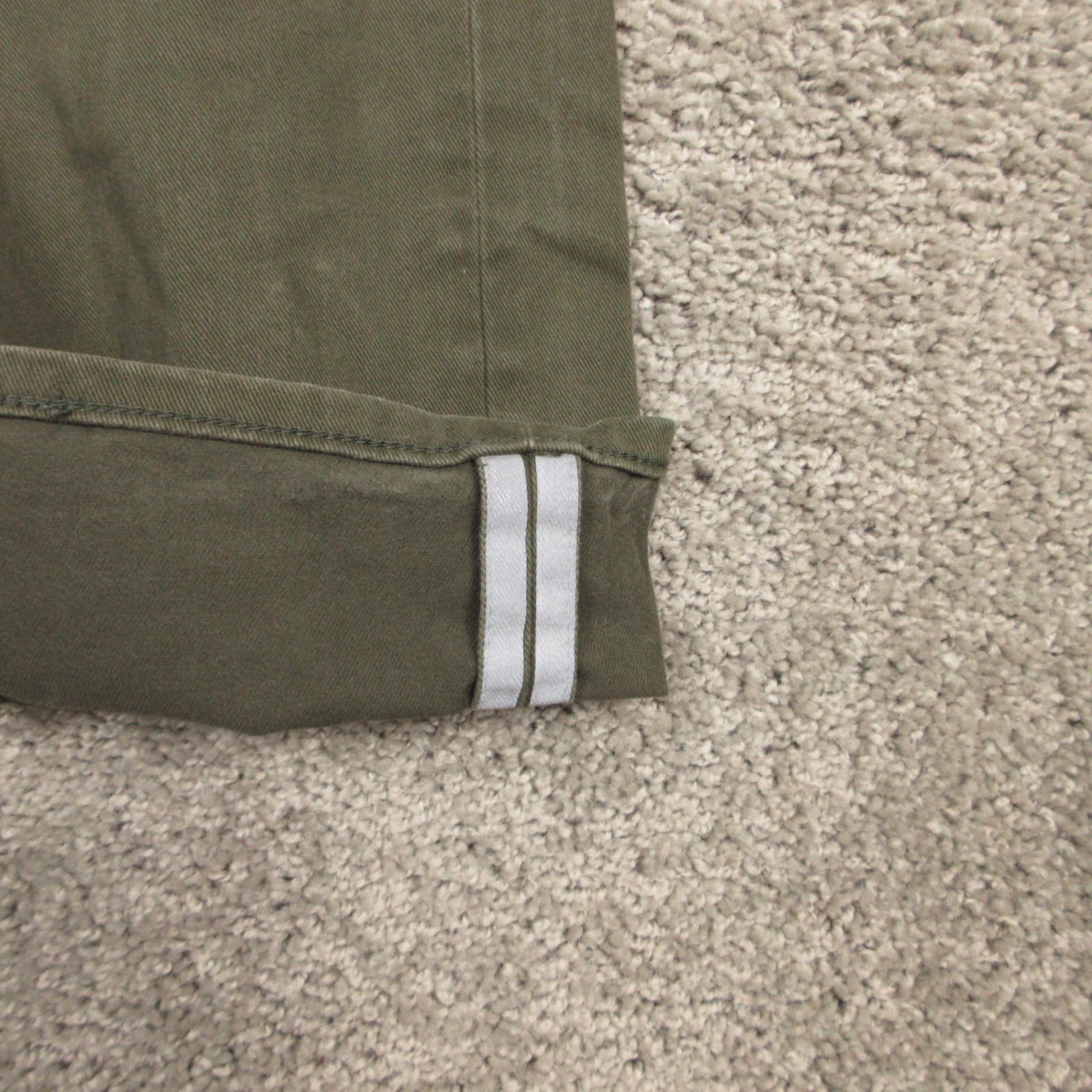 Levis Jeans Mens 32×32 Green Commuter 511 Slim Straight Selvedge Denim Pants