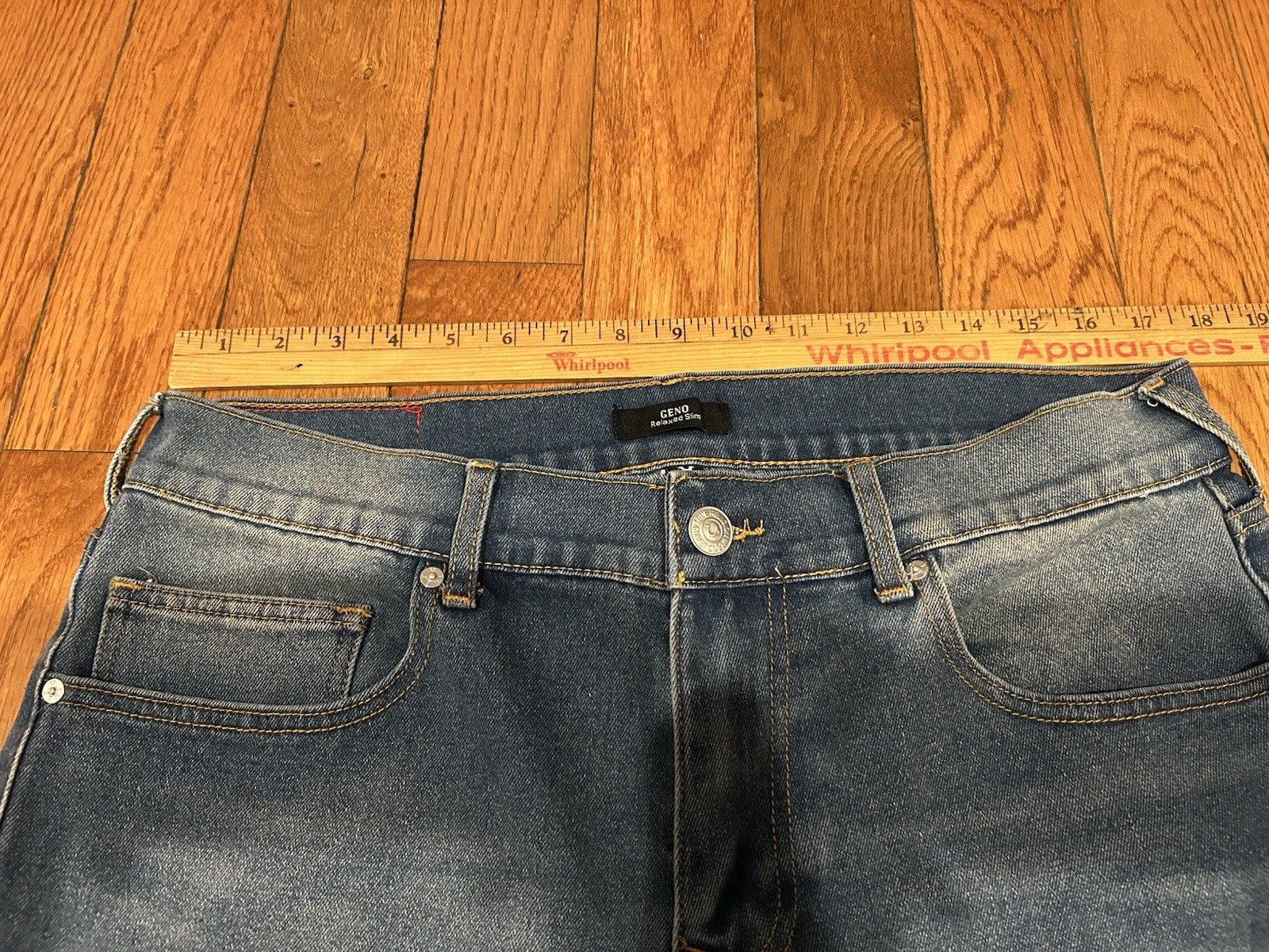 True Religion Geno Relaxed Slim Jeans Mens 33 Blue Denim Stretch Low Rise Y2K