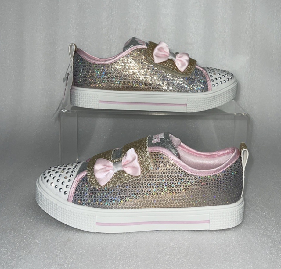 S Sport By Skechers Lexie Sneakers Light Up Adjustable Straps Girls Size 2 NEW