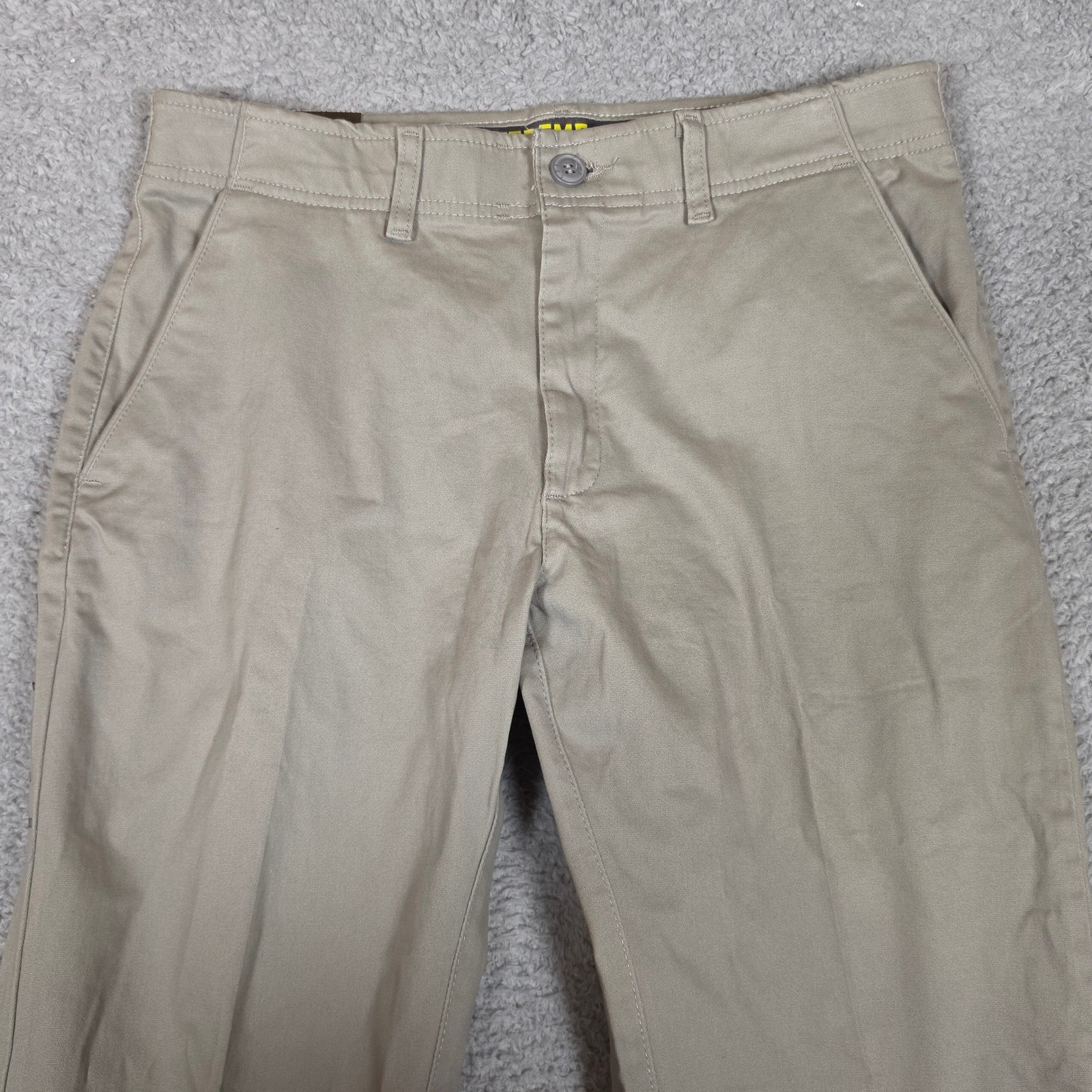 Lee Chino Pants Mens 33×30 Extreme Comfort Straight Fit Tan Stretch Office NEW