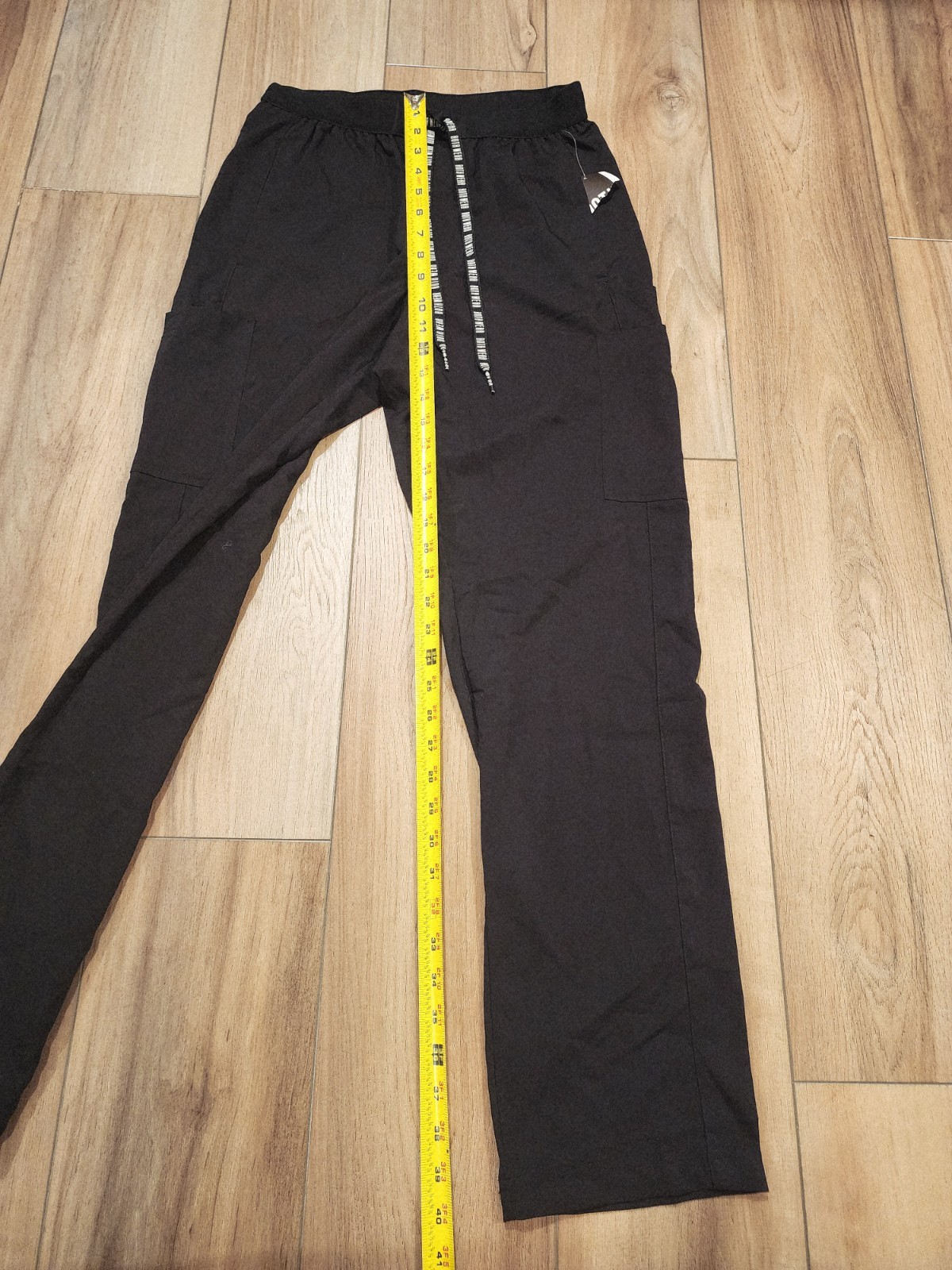 Rothwear Men Black Cargo Scrub Pants #7779 Size SMALL Polyester Rayon Spandex