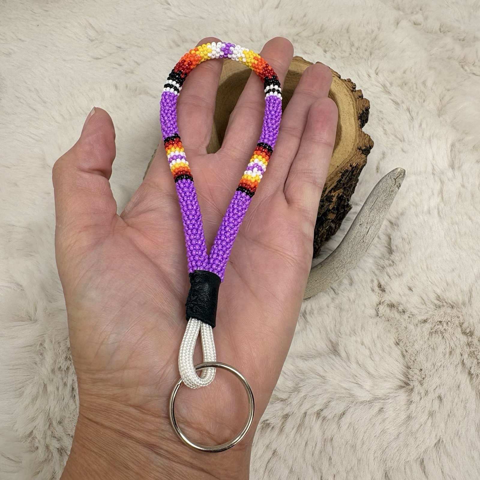 Bead Wrapped Keychain