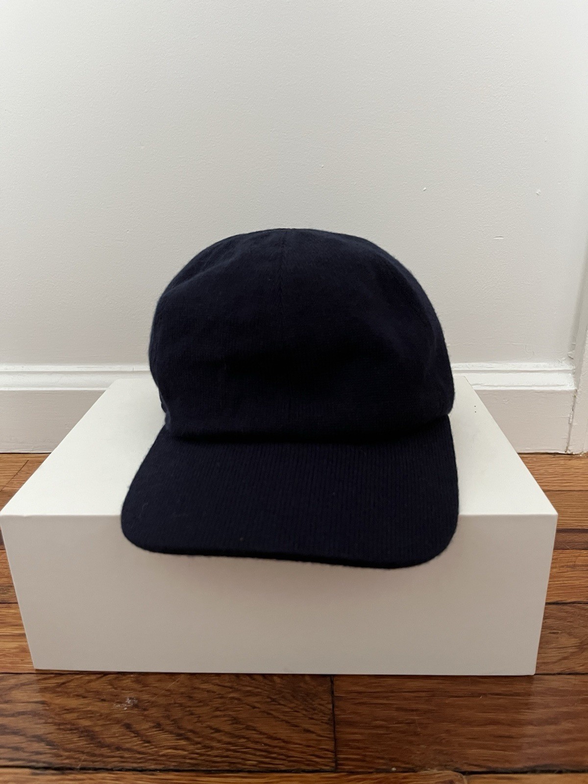 Quince Blue Corduroy Adjustable Baseball Cap Hat, Unisex Adults M/L