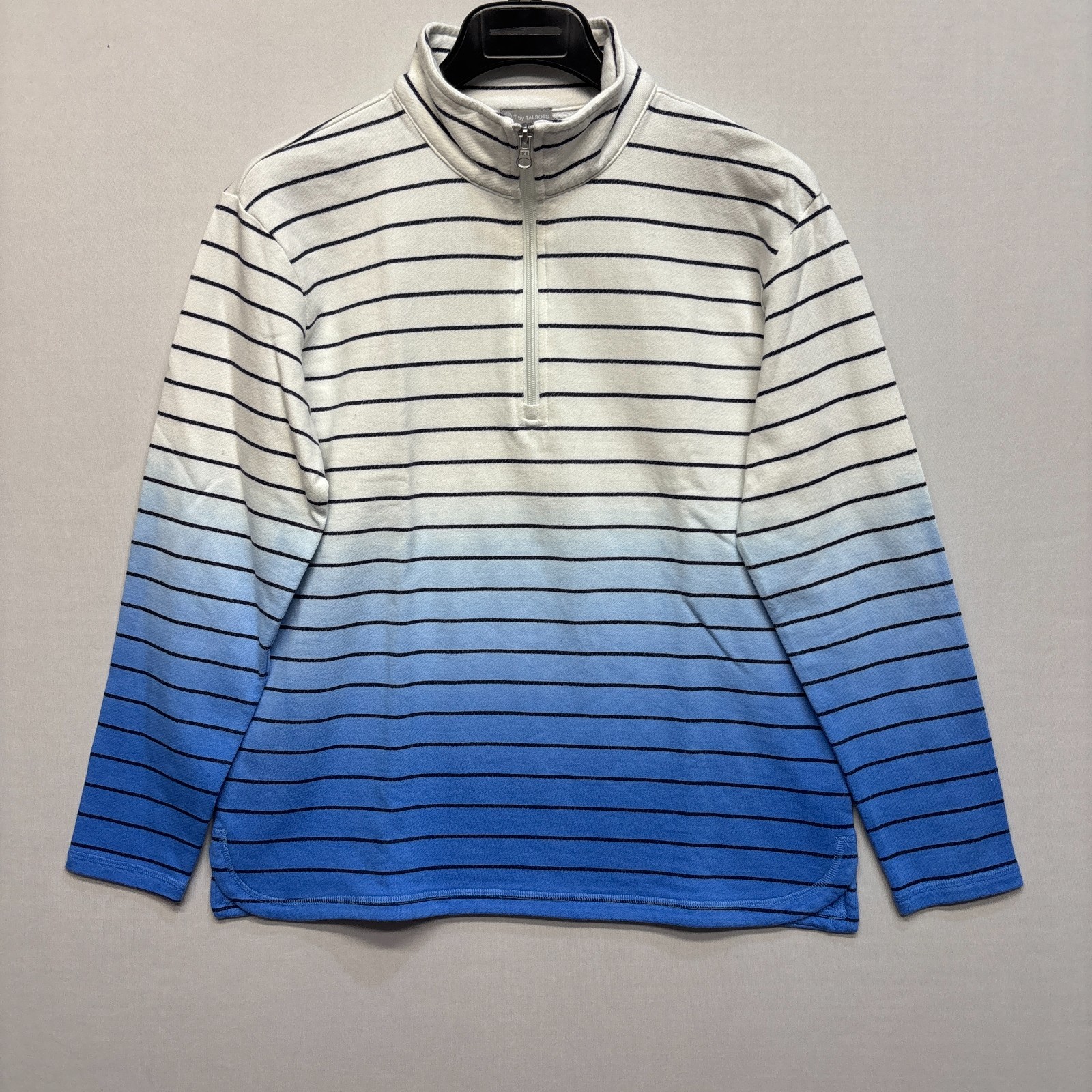 T by Talbots Women 1/4 Zip Pullover Top Sweater Size MP Medium Petite C121 -16