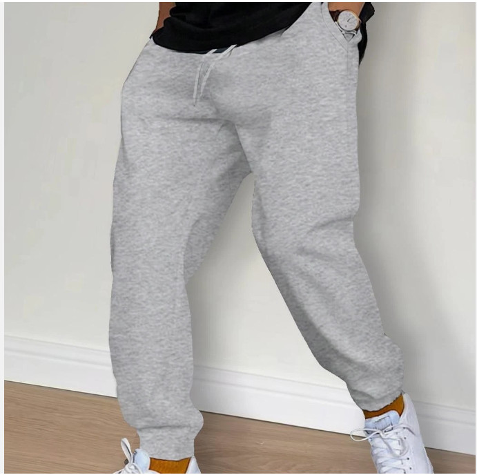 Men’s Casual Pants Autumn Winter Fleece Sweatpants Men Running Jogger Sports