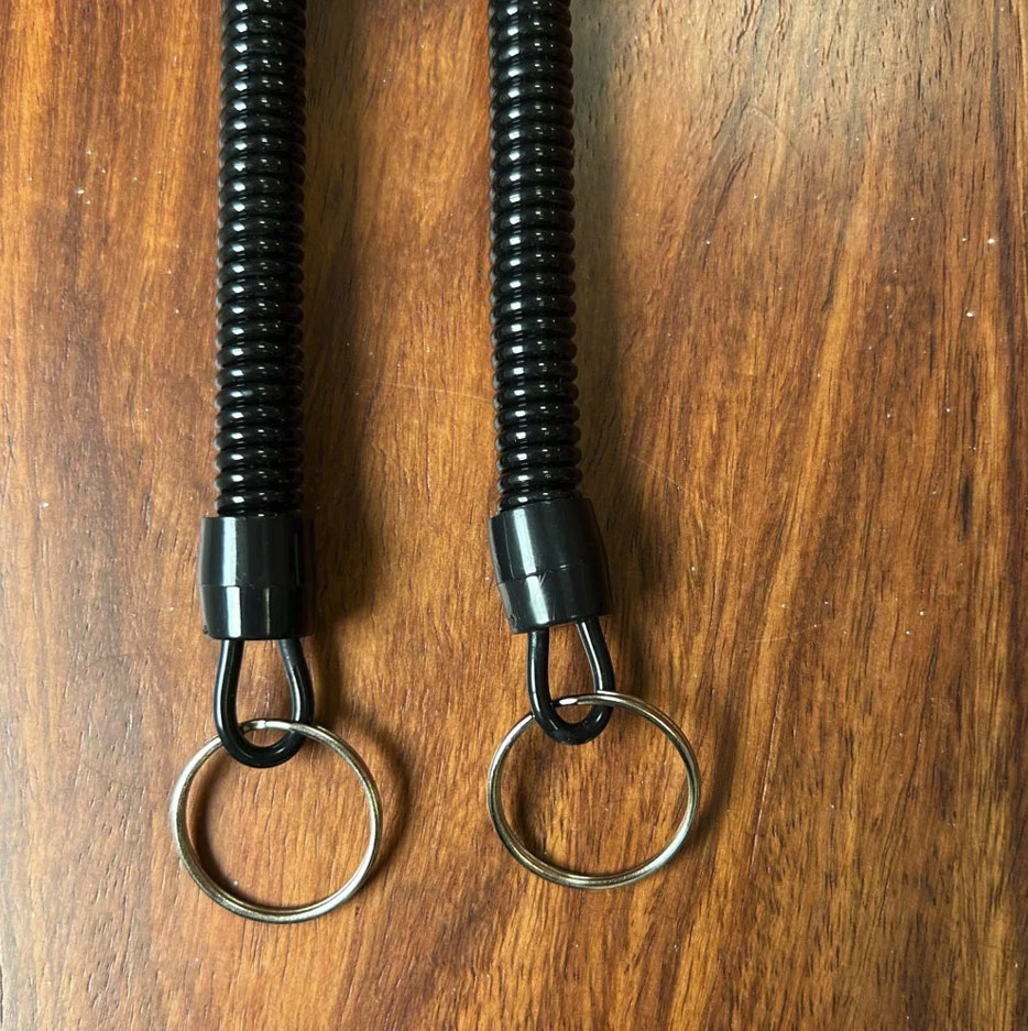 2pcs Tactical Retractable Keychain Lanyard Elastic Anti-Lost Phone Gear Rope