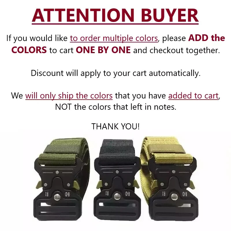 MEN Casual Military Tactical Army Adjustable Quick Release Belts Pants Waistband