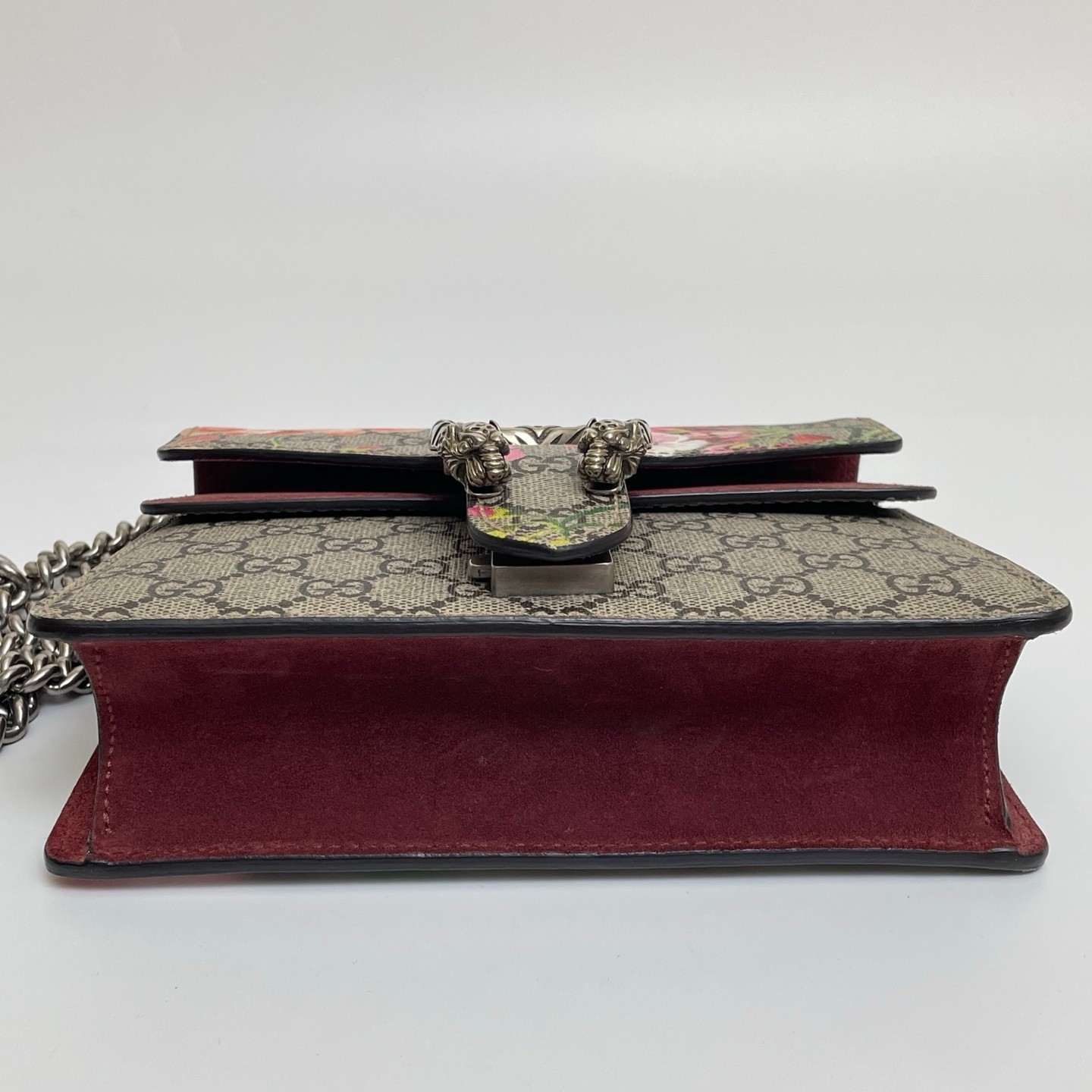Gucci Dionysus Small GG Supreme Blooms Print Silver Hardware Crossbody Bag