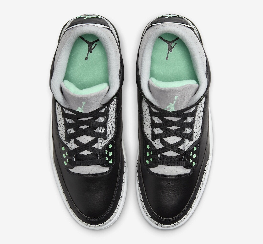 Nike Air Jordan III 3 Retro Green Glow Black Grey CT8532-031 Men’s