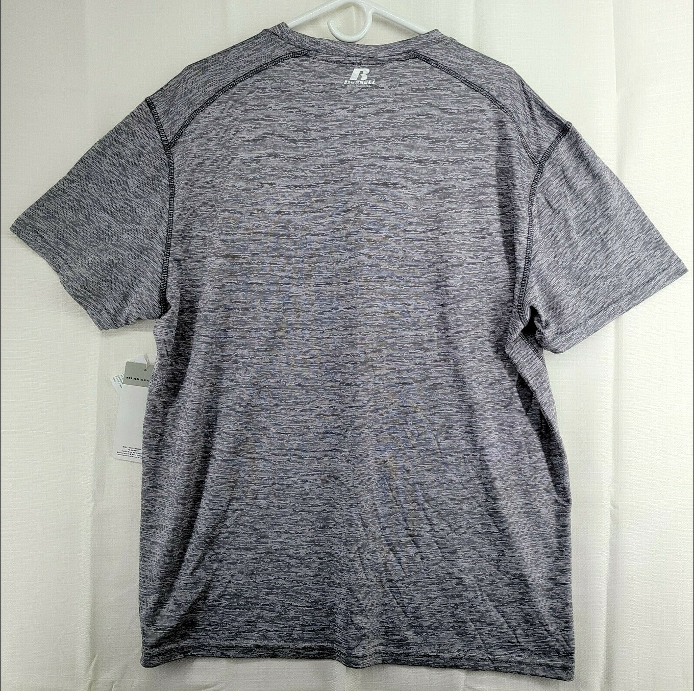 Russell Dri-Power 360 Fitted Men’s Size XL Concrete Gray Stretch Gym T-Shirt