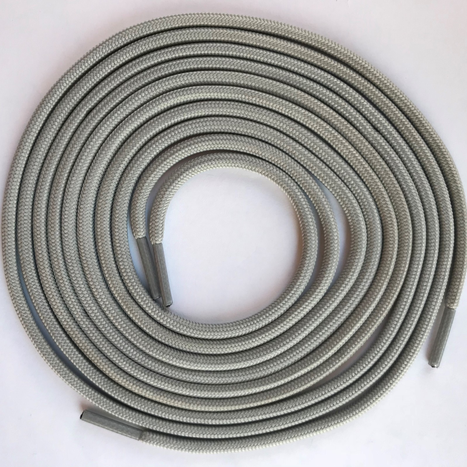 2 pairs Gray round boot laces shoelaces for hiking work boots shoes 55 40 inches