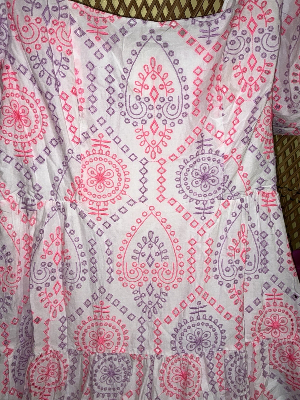 Lilly Pulitzer NWT Katalina Midi Eyelet Dress Sunset Dreamer Eyelet $348 Size 14
