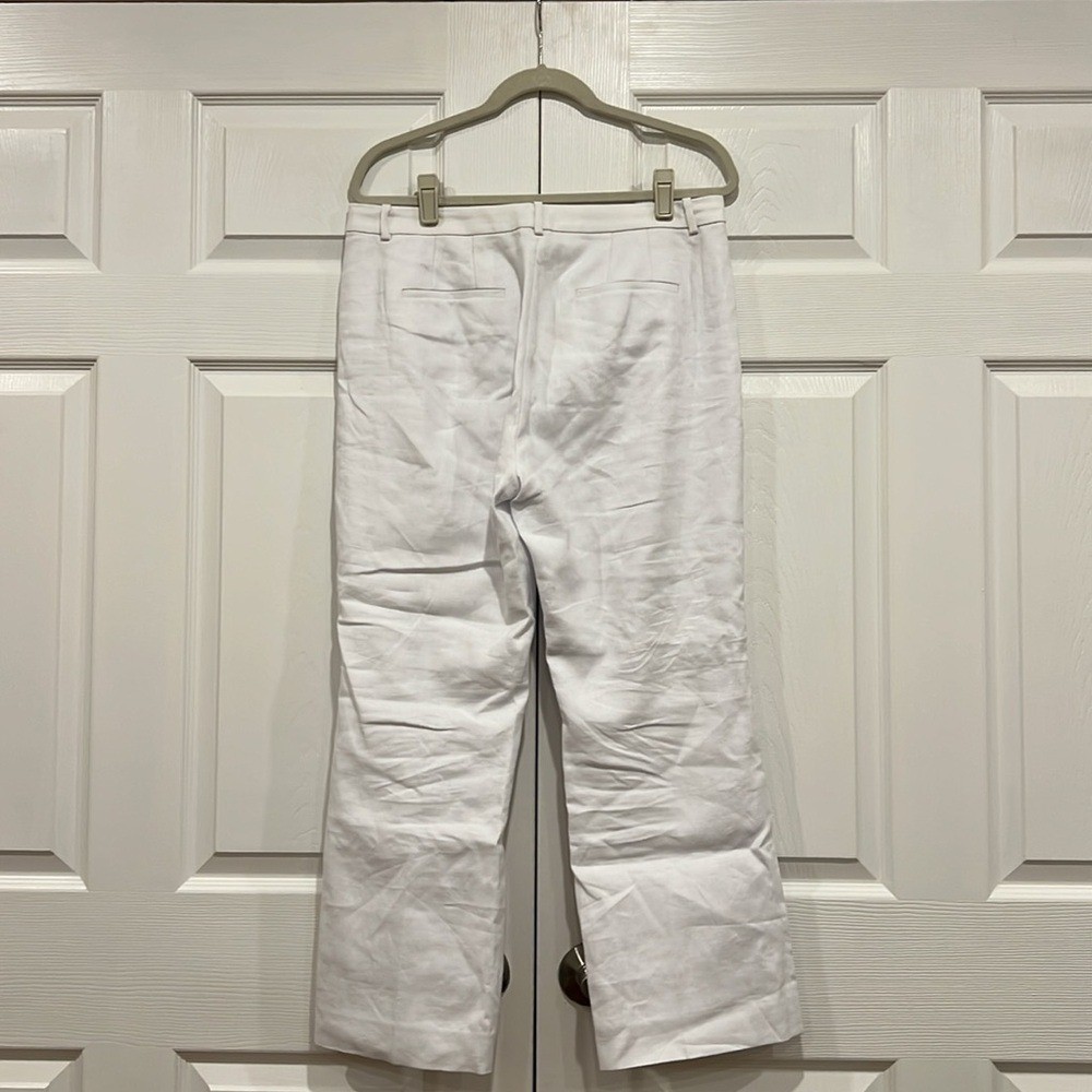 J. Crew Kaya Pant in Stretch Linen Blend White Size 10
