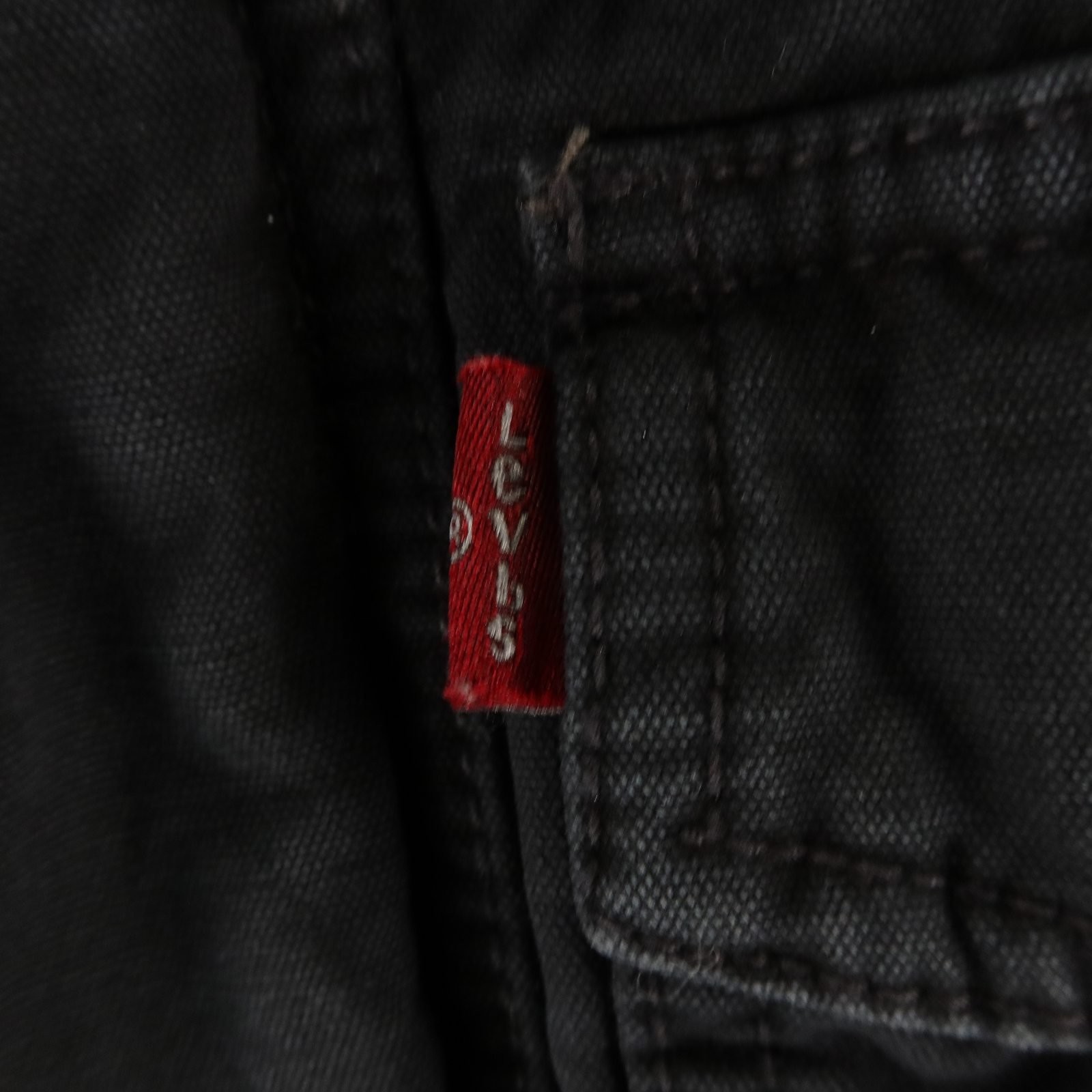 Levis Jacket Mens M Black 100% Cotton Duck Canvas Fleece Lined Military Field