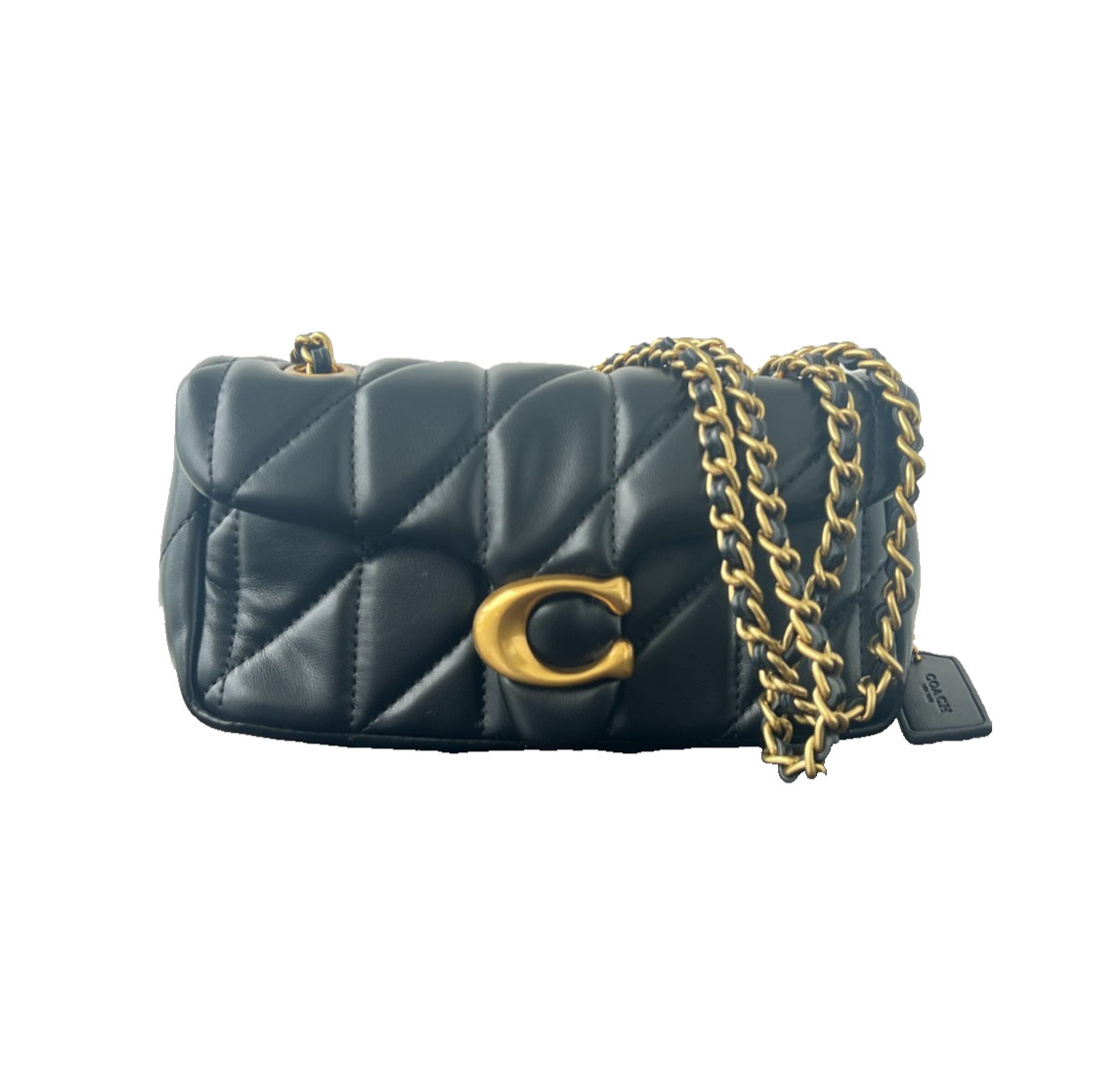 Coach Tabby 20 Black Pillow Quilted Leather Shoulder Bag NWOT