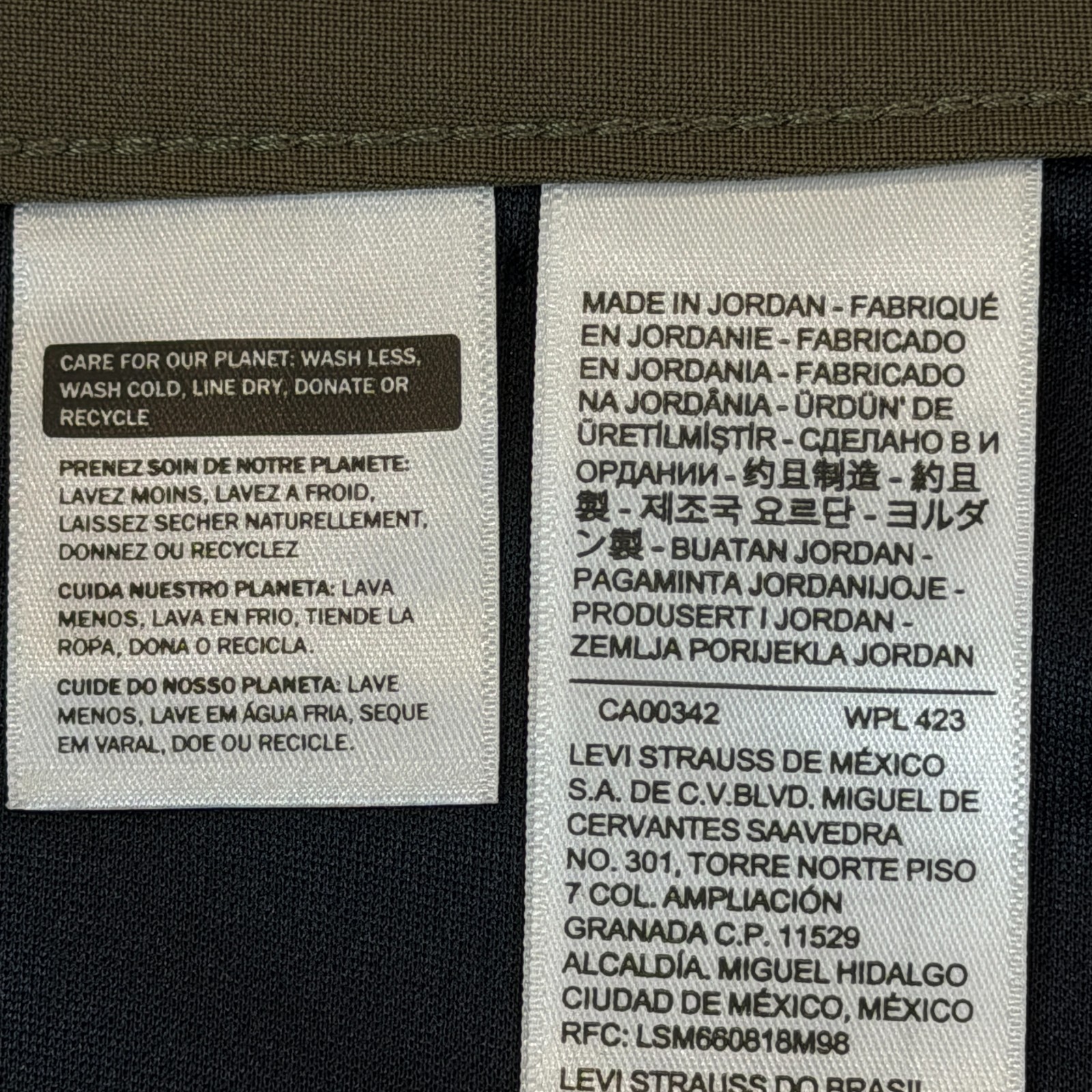 Levis Mens 514 Straight Fit Tech Pants Crocodile Brown Stretch Fit Cooling 40×30