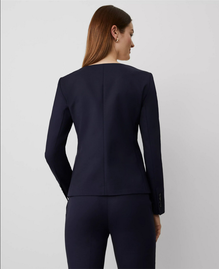 NEW ANN TAYLOR $169 NIGHT SKY STRETCH COTTON U-NECK JACKET SZ 8