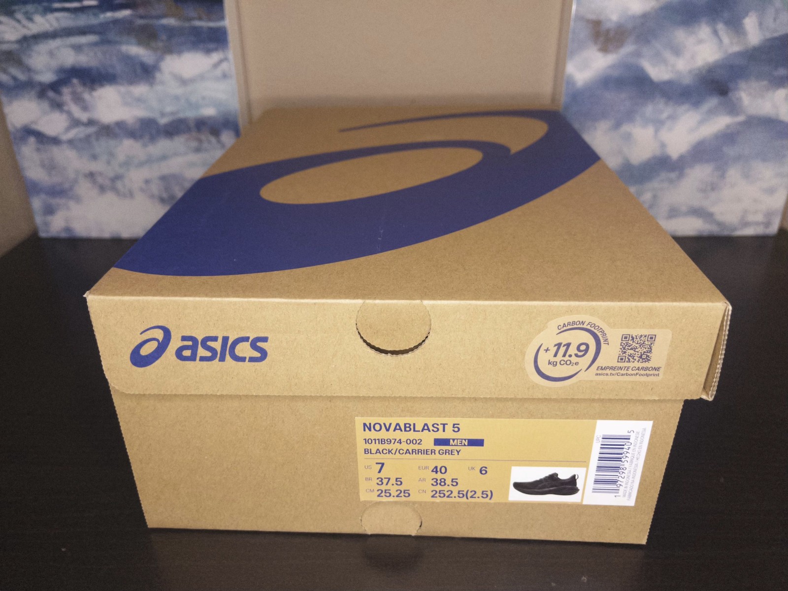ASICS Novablast 5 Black/Carrier Grey Men’s 7 Road Running Shoes NEW IN BOX