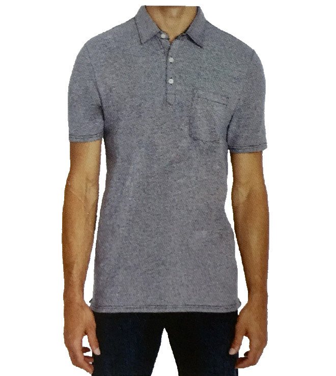 Buffalo David Bitton Men’s Pocket Pique Cotton Polo Shirt(BLUE,MEDIUM) NWOT