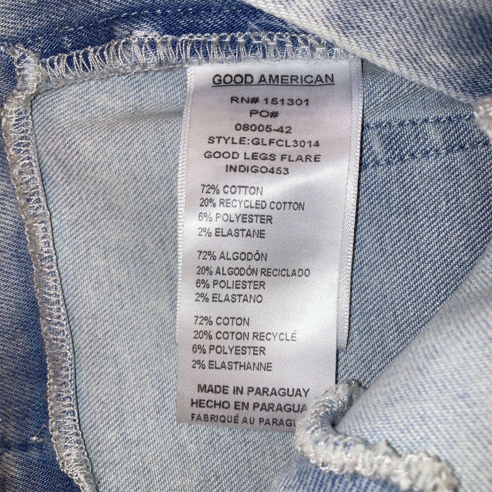 Good American Good Legs Flare Jeans – Light Wash – Size 4 – Unique Design
